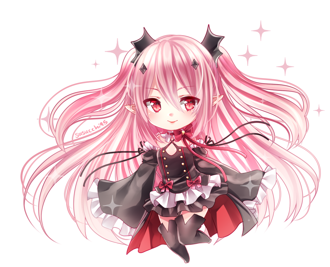 Rulercosplay Anime Seraph of the End Krul Tepes Pink ex-long Cosplay W