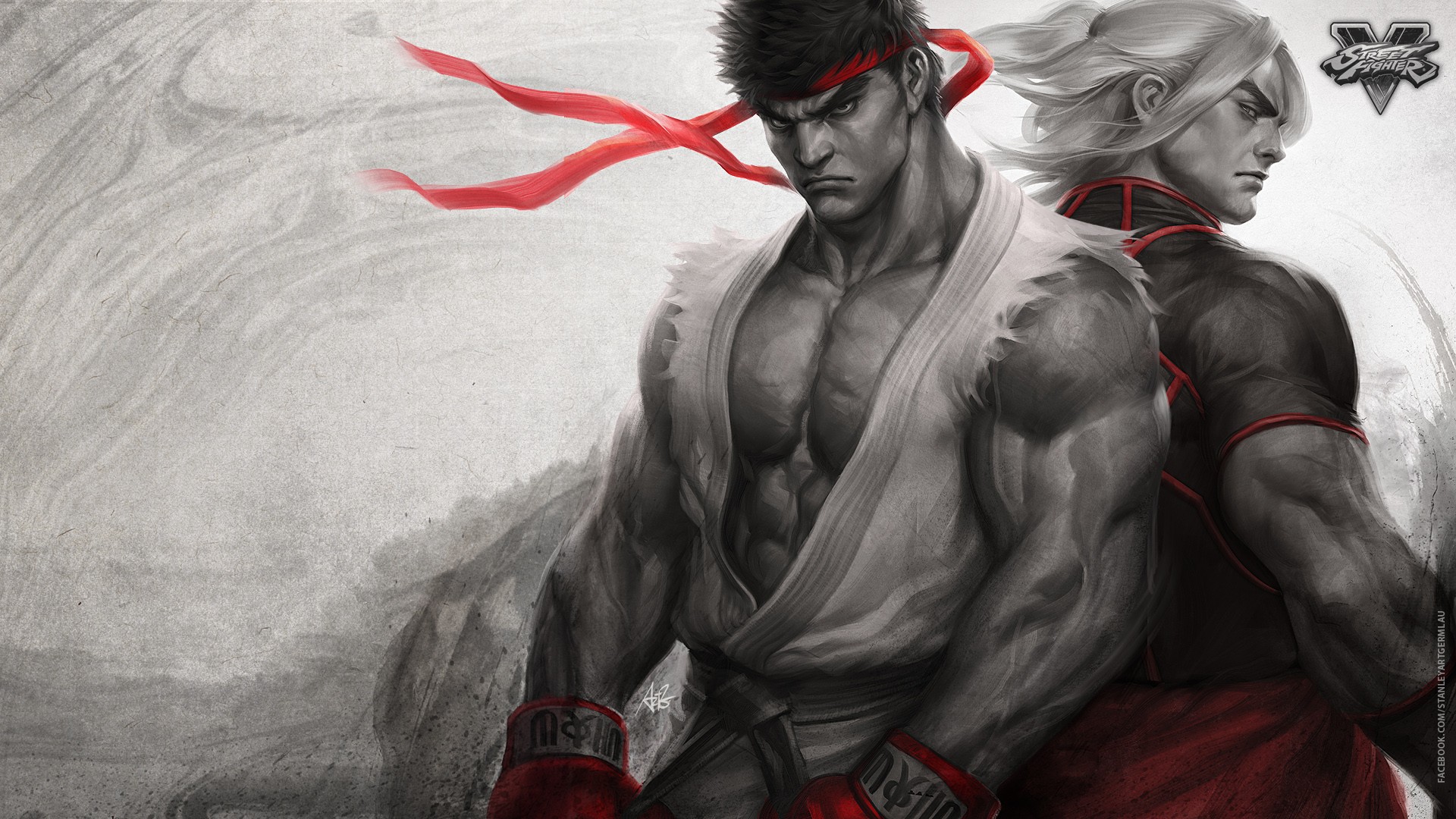 Street Fighter Street Fighter V Video Games Ryu Street Fighter Ken Street Fighter Artwork 1920x1080