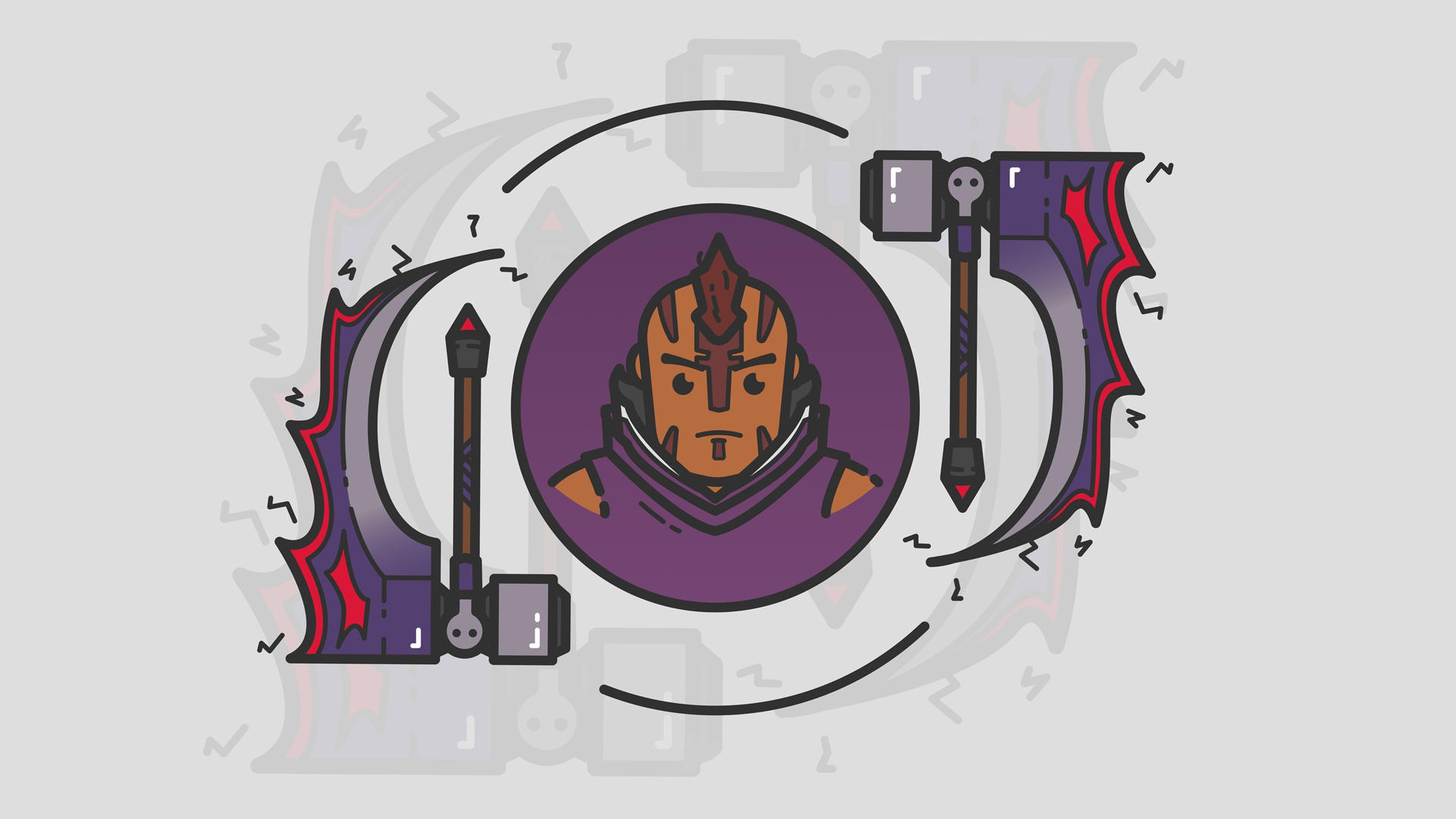 Game Art Dota 2 Anti Mage Magina Minimalism 1920x1080