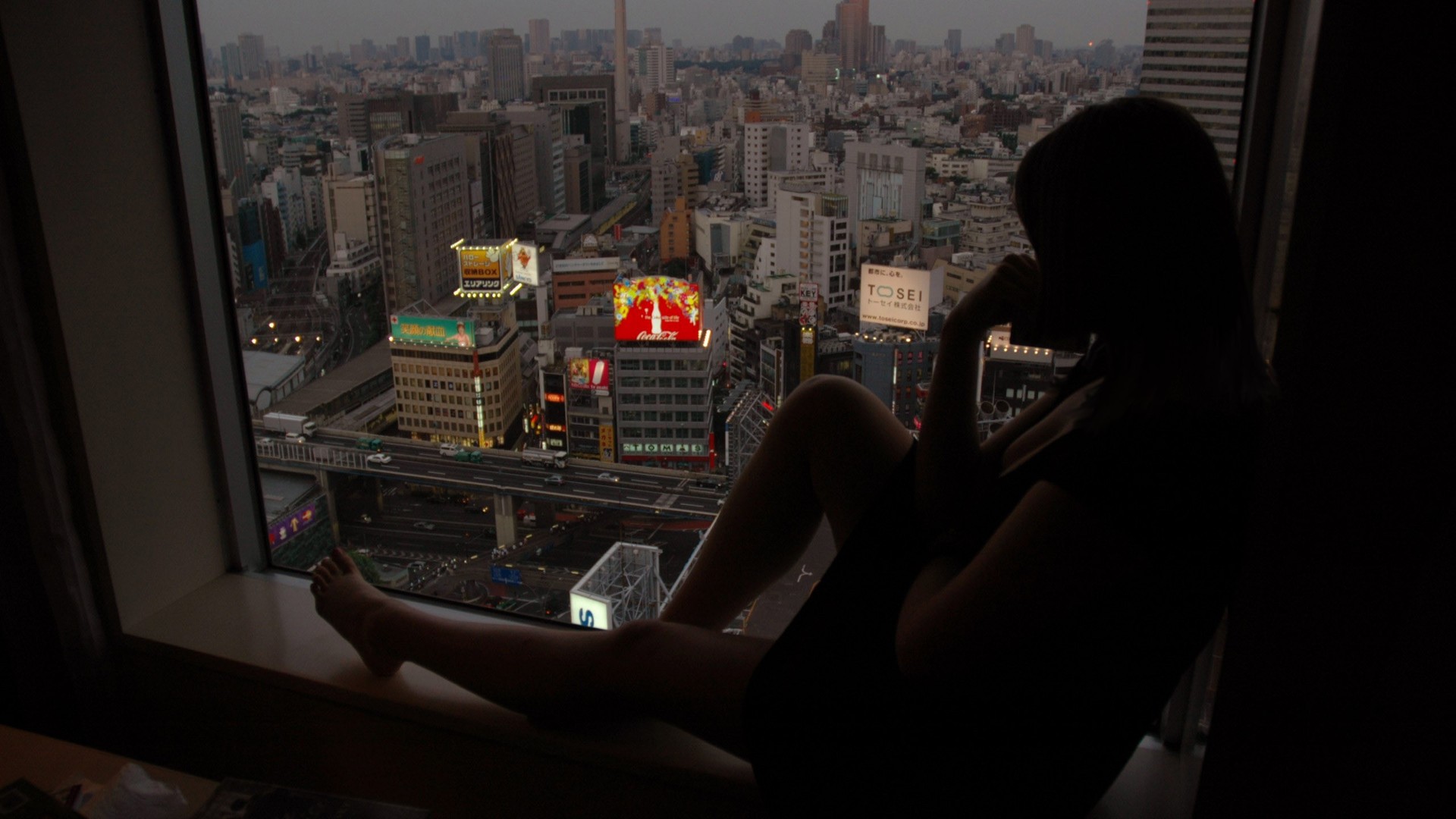 City Lights Japan Cityscape Scarlett Johansson Lost In Translation Women 1920x1080