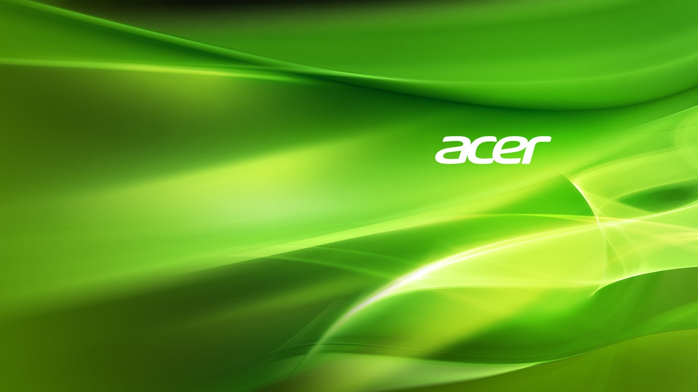 Acer Logo Green Background 1366x768