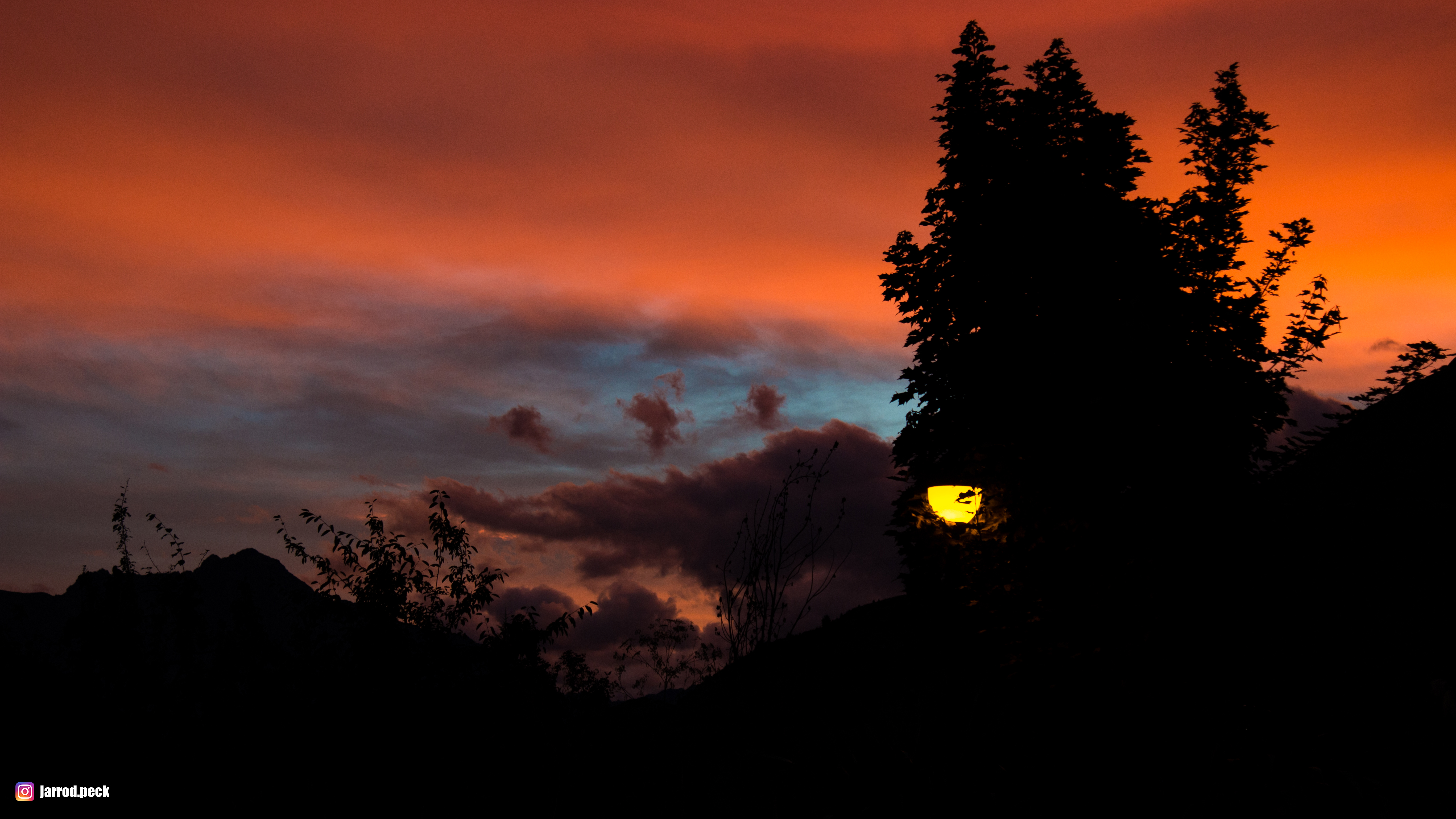 Sunset Contrast Silhouette Landscape 5472x3078