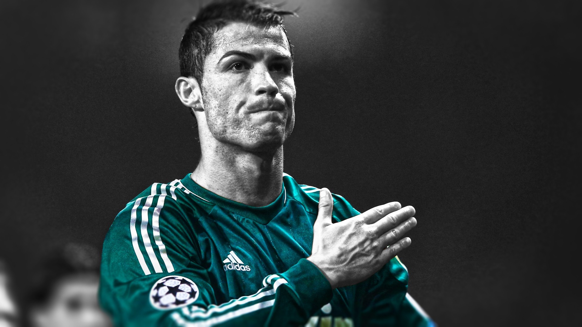 Cristiano Ronaldo Real Madrid Selective Coloring 1920x1080