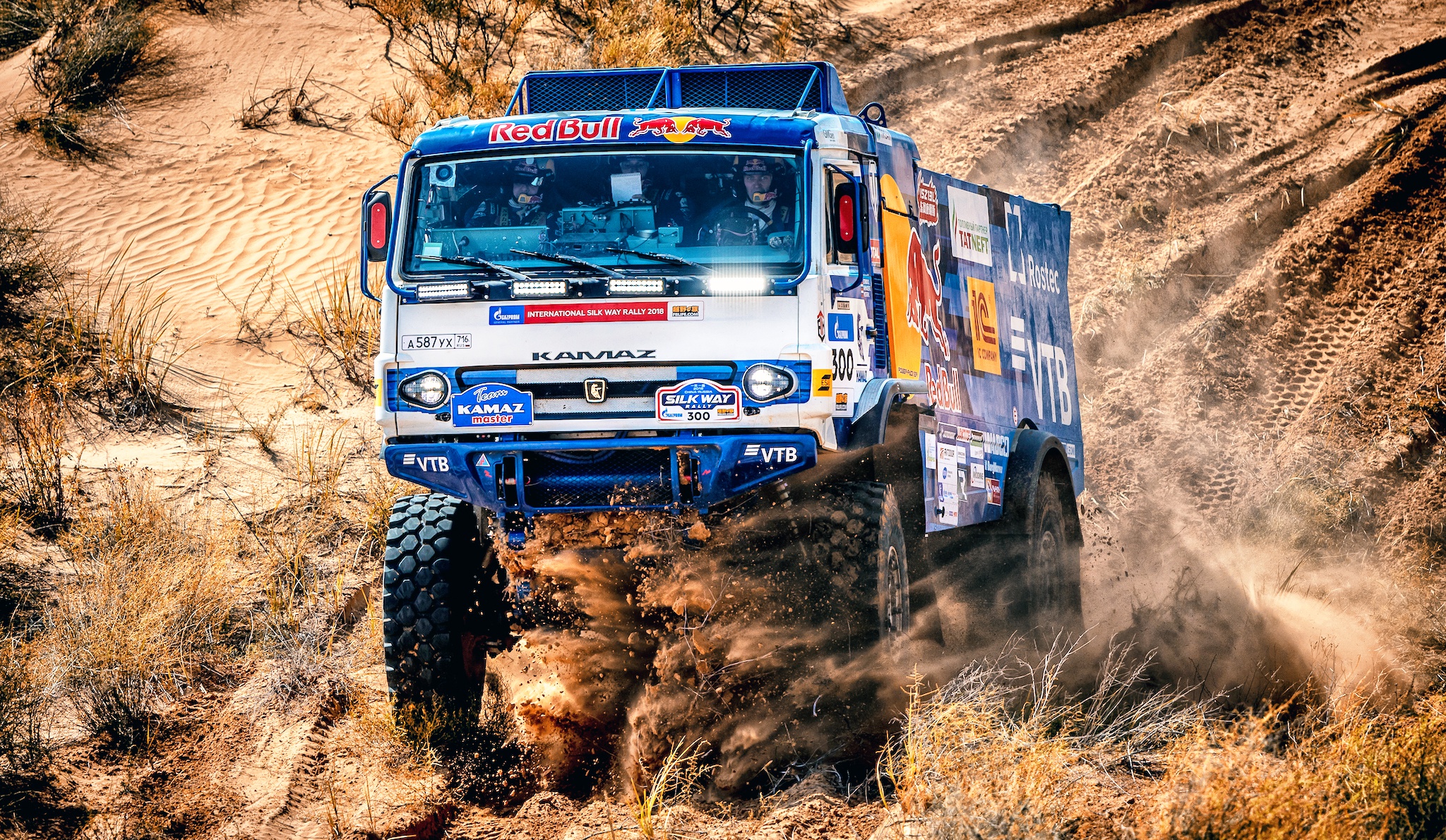 Truck Vehicle Dirt Racing Dakar Rally Numbers Kamaz 2048x1190