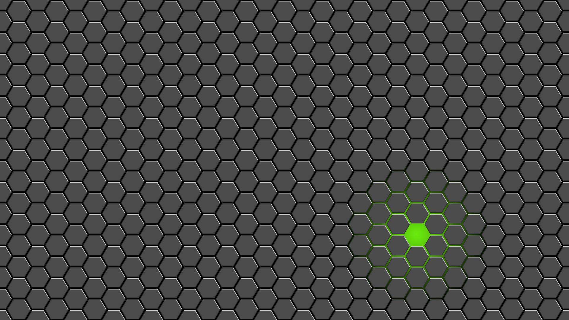Hexagon Green Tiled Minimalism 1920x1080