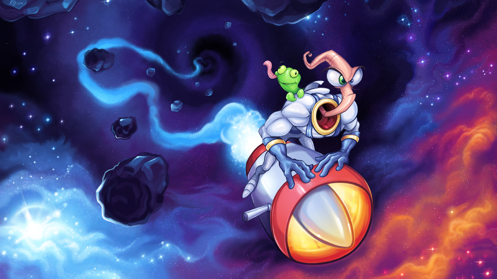 Earthworm Jim Video Games Space 1920x1080