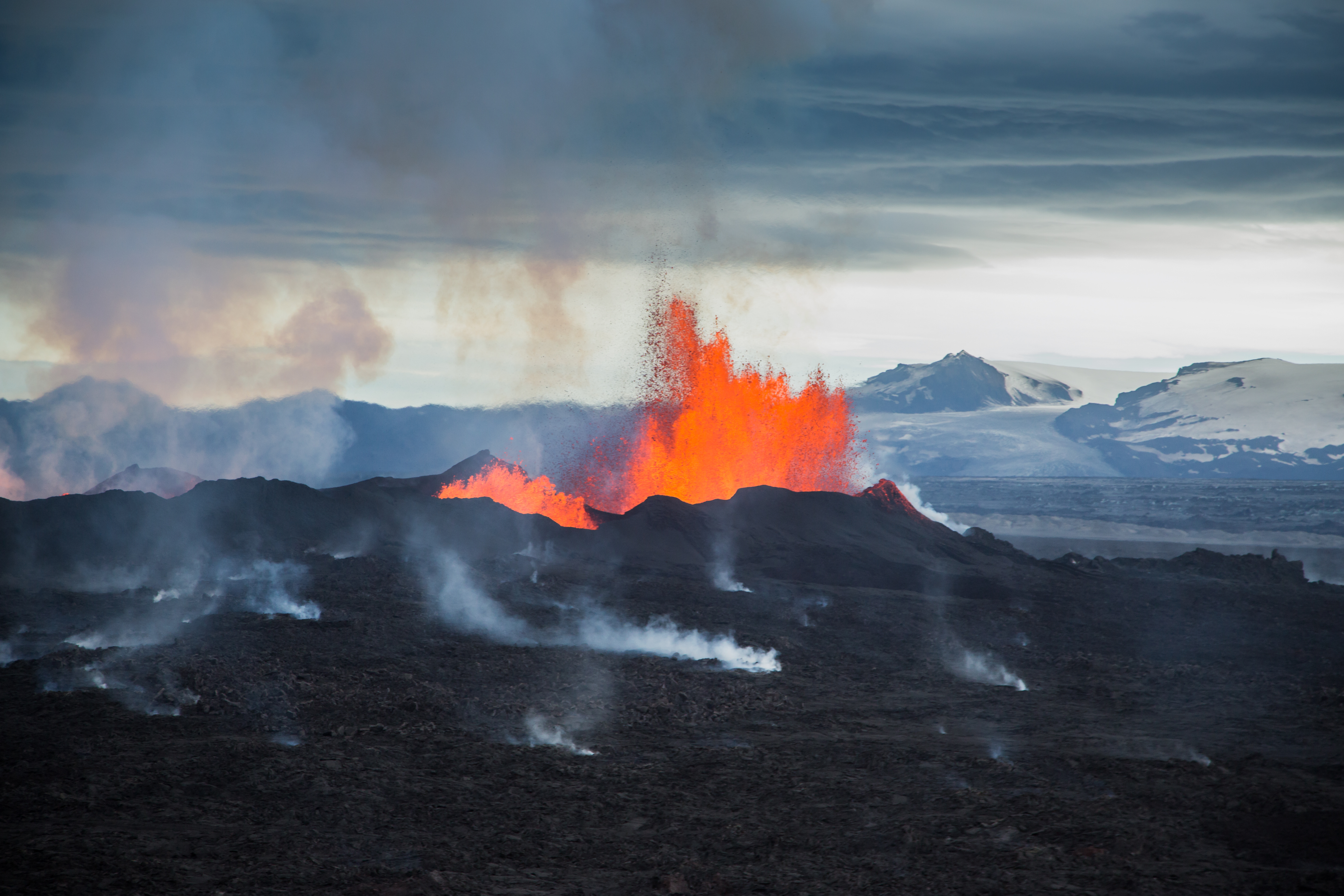 Bardarbunga Volcano Iceland Eruption Lava Smoke 5760x3840