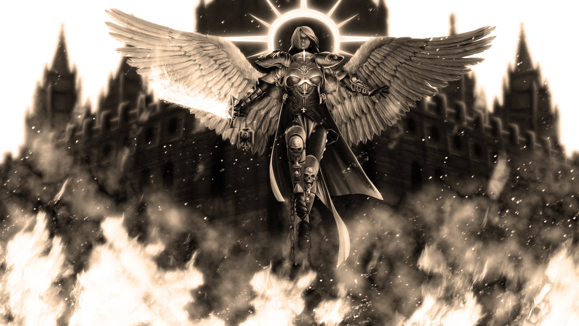 Angel Adepta Sororitas 40k 1920x1080