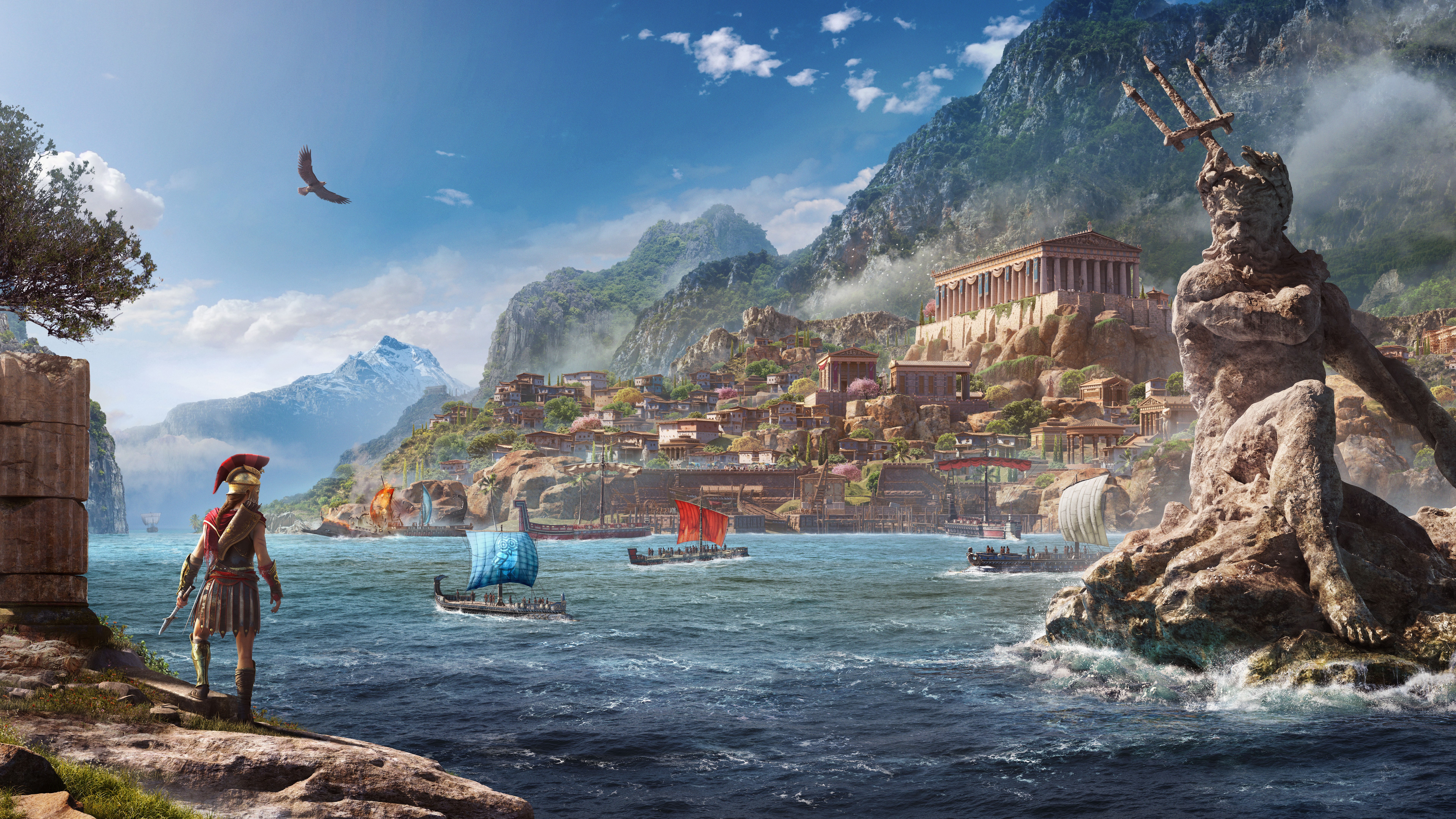 Assassins Creed Assassins Creed Odyssey Assassins Creed Odyssey Ancient Greek Mythological Poseidon  7680x4320