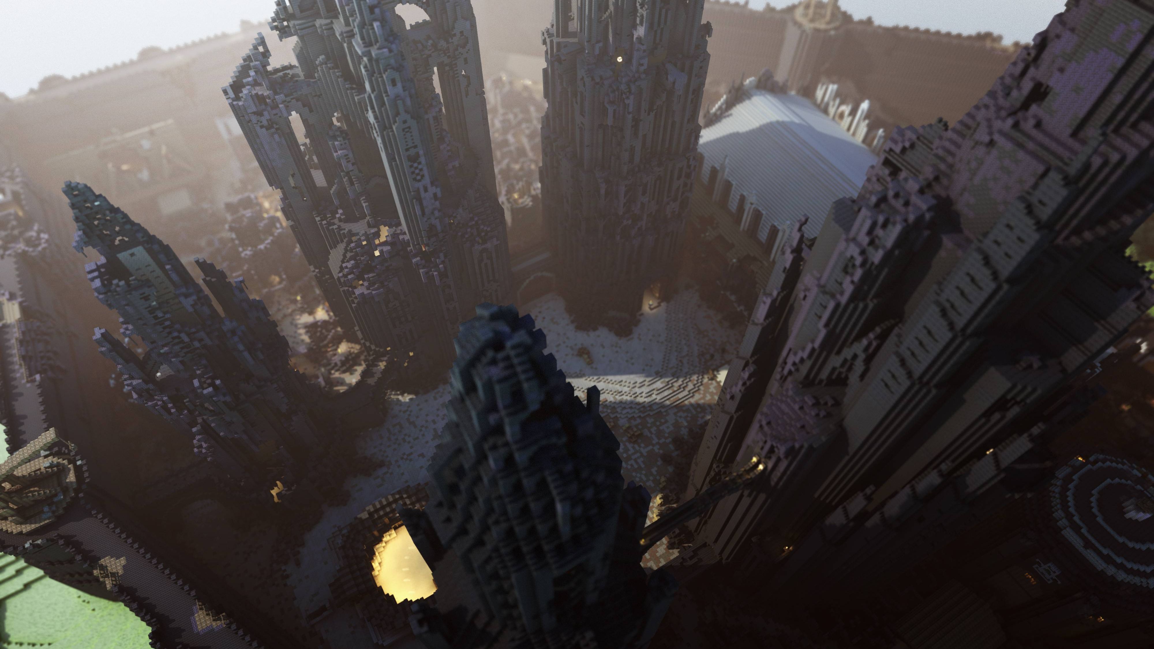 Minecraft Mojang Video Game Skyscraper City Building 4000x2250