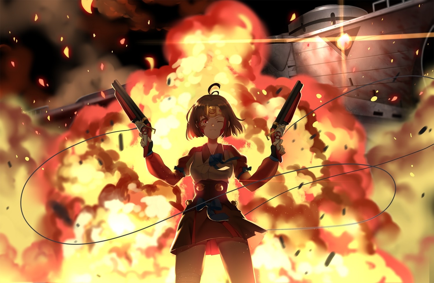 Kabaneri Of The Iron Fortress Mumei Anime Girls Fire Gun 1500x979