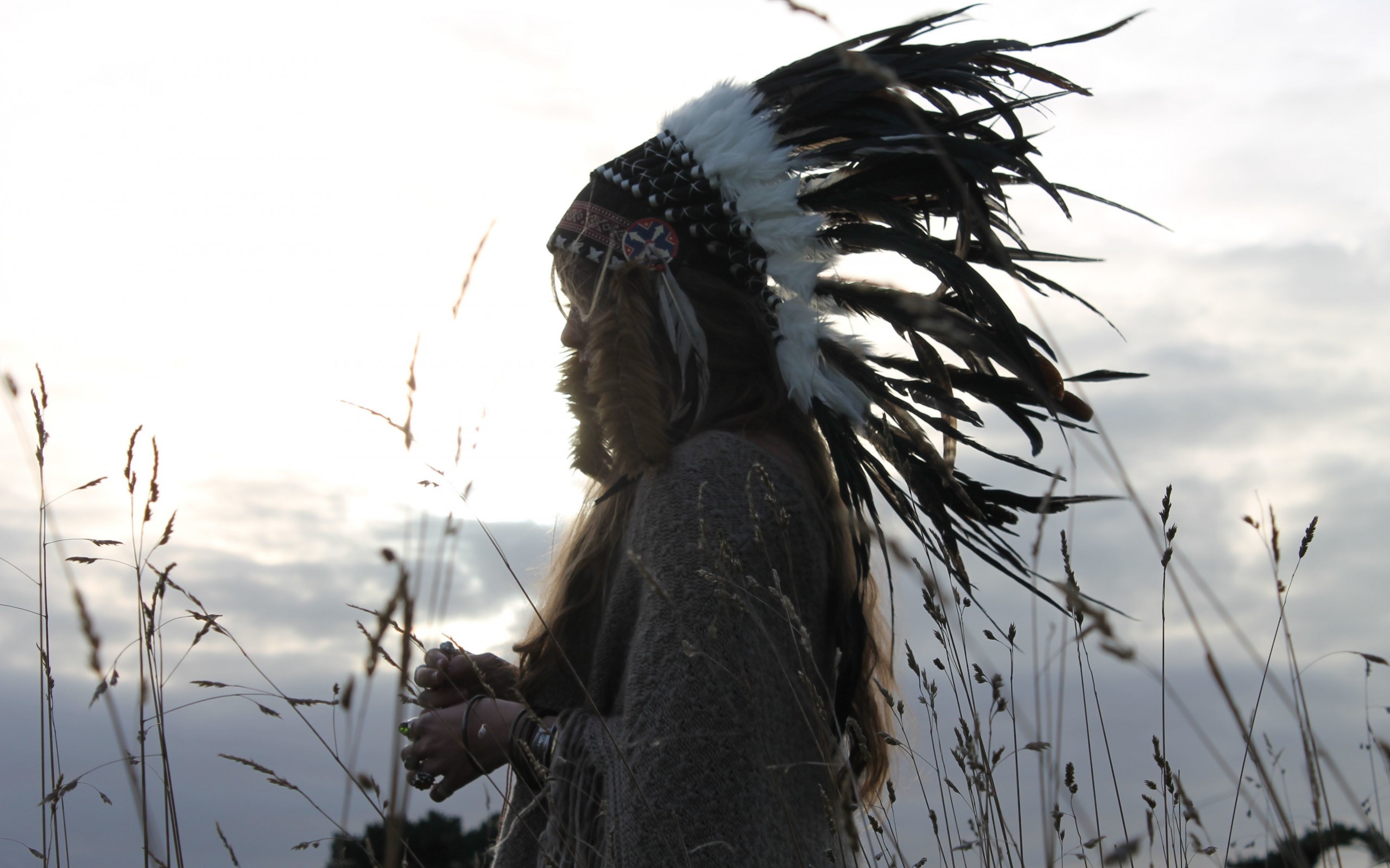 Native Americans Headdress Women Women Outdoors Indian Women Indian Hat 2560x1600