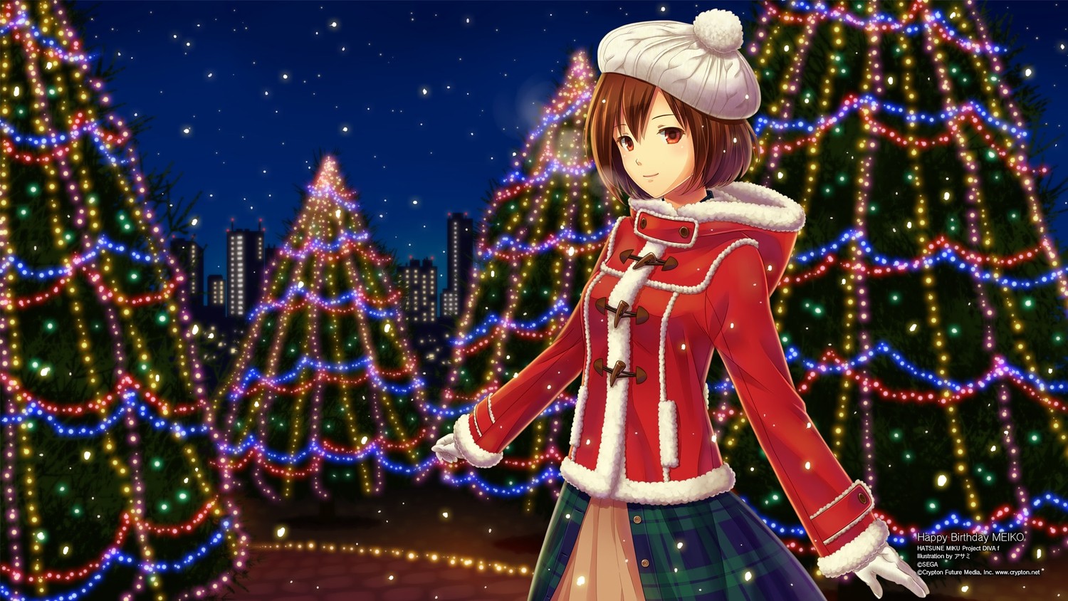 Vocaloid Christmas Meiko 1500x844
