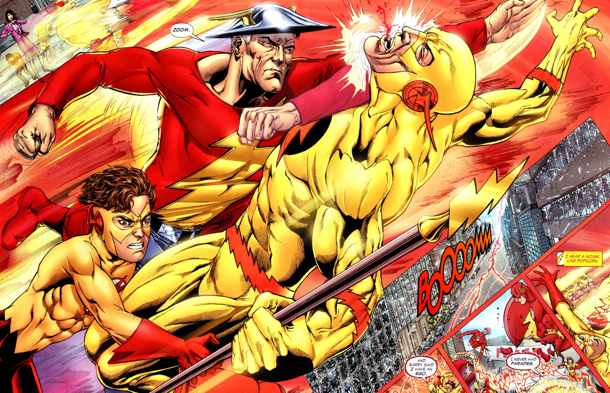 Flash Reverse Flash DC Comics Kid Flash Bart Allen 2560x1652