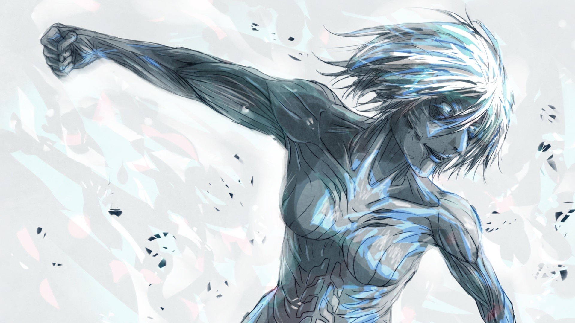 Shingeki No Kyojin Leonheart Annie Anime Anime Girls Cyan 1920x1080