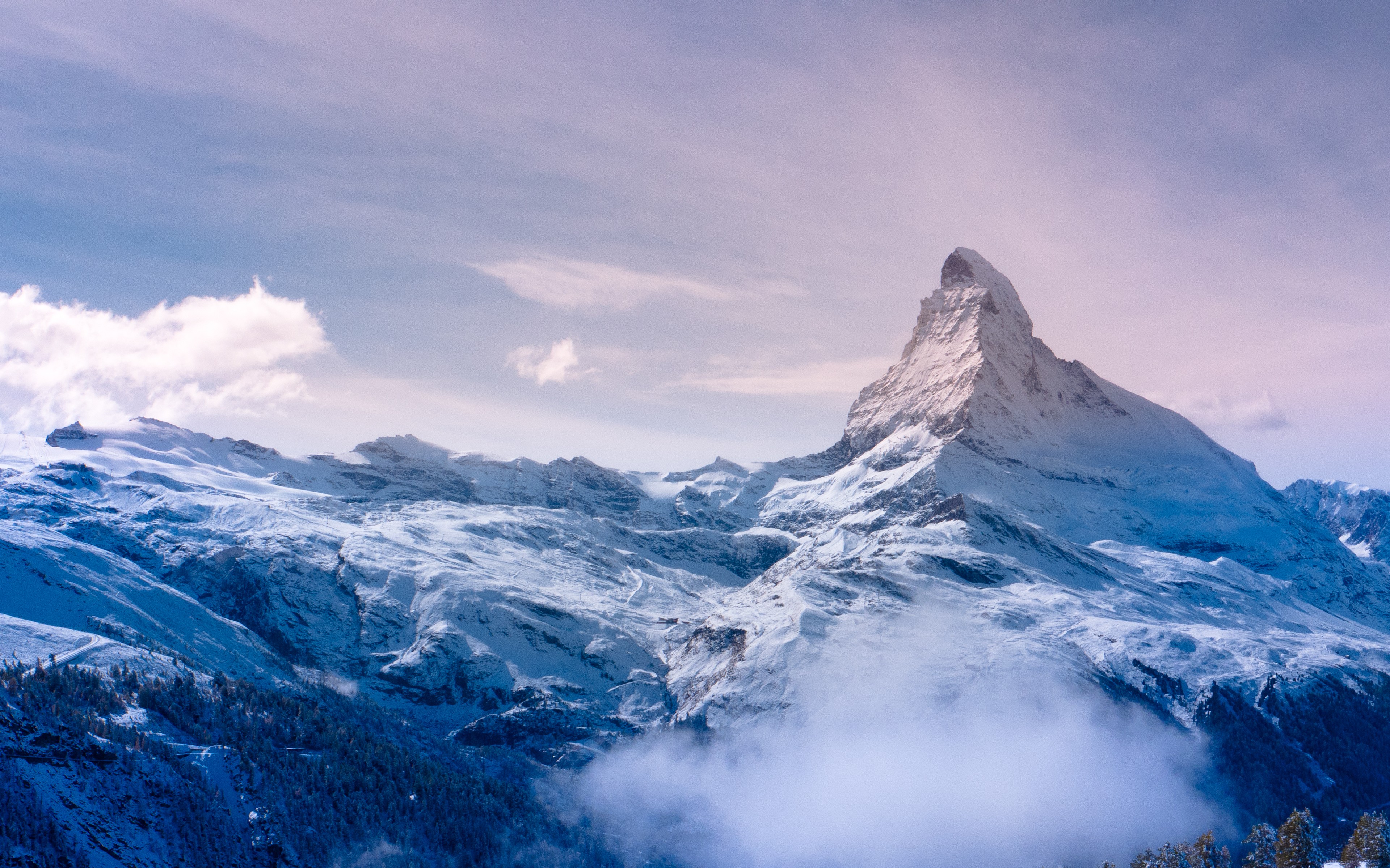 Matterhorn Nature Mountains Snow Landscape 3840x2400