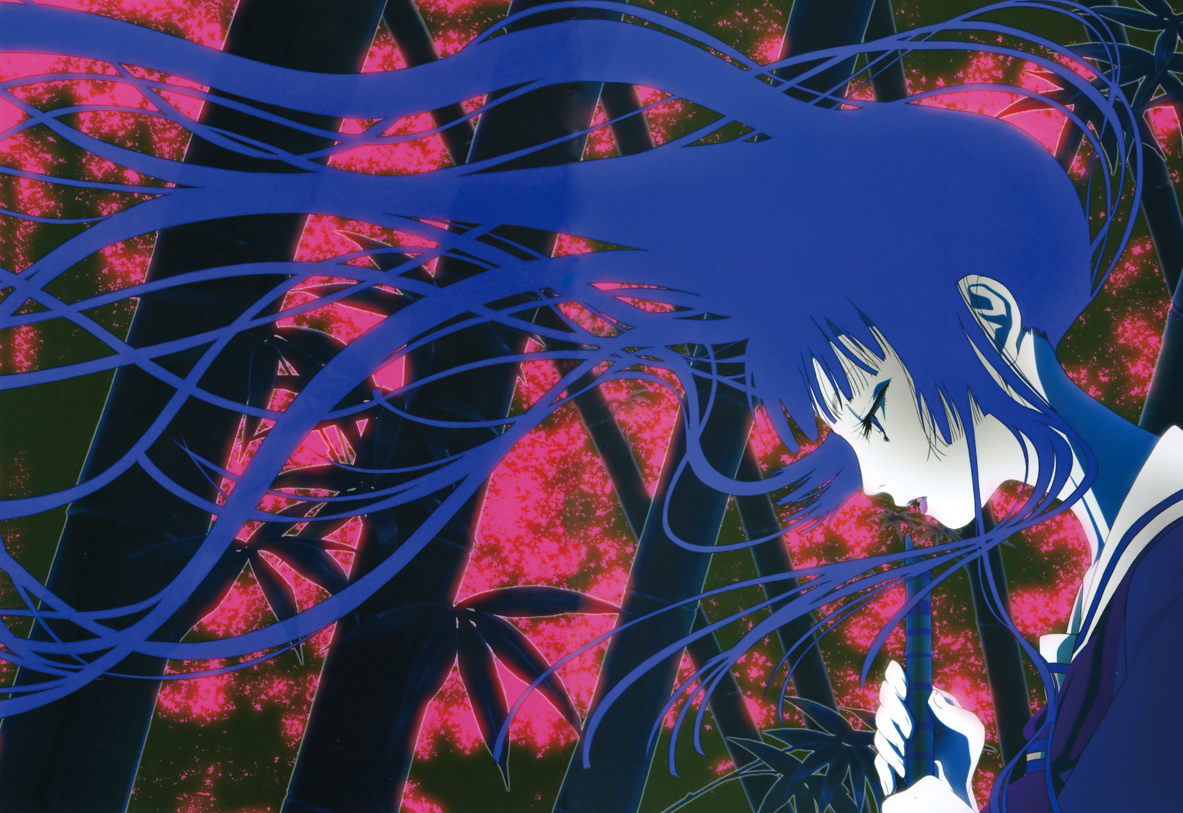 Jigoku Shoujo Enma Ai Anime Girls Anime Blue Hair Long Hair 2384x1639