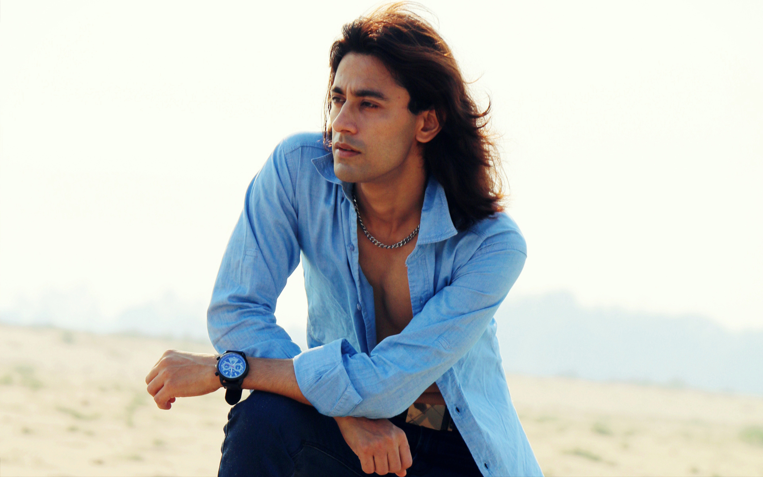Fashion Rajkumar Patra Actor Male Models Long Hair 2500x1563