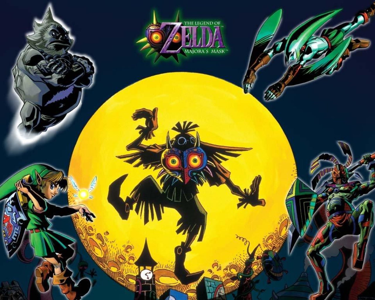 The Legend Of Zelda Majoras Mask Zora Link Link Darmani The Legend Of Zelda Skull Kid The Legend Of  1280x1024