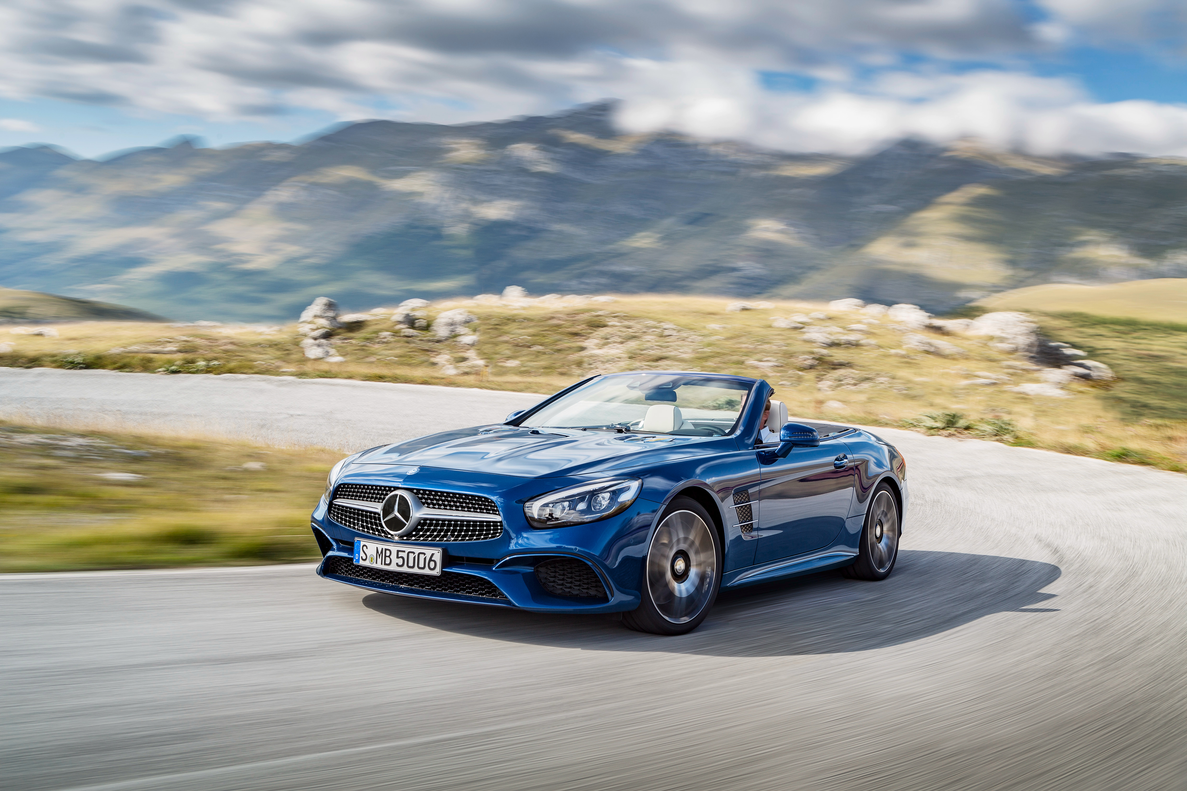 Mercedes Benz SL Mercedes Benz Blue Car Sport Car Car Vehicle 4096x2731