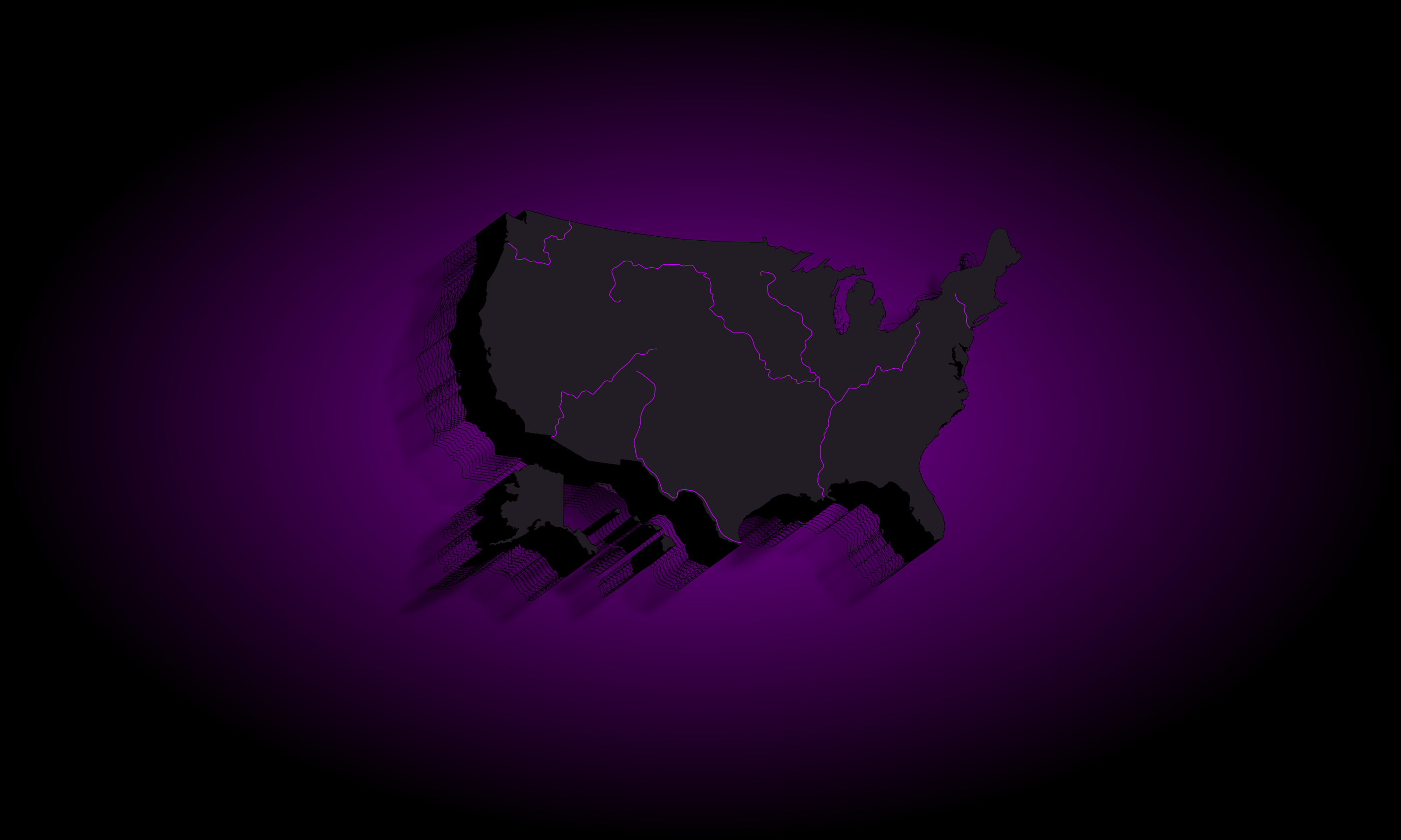 Map Vector Graphics Geography USA 3200x1920