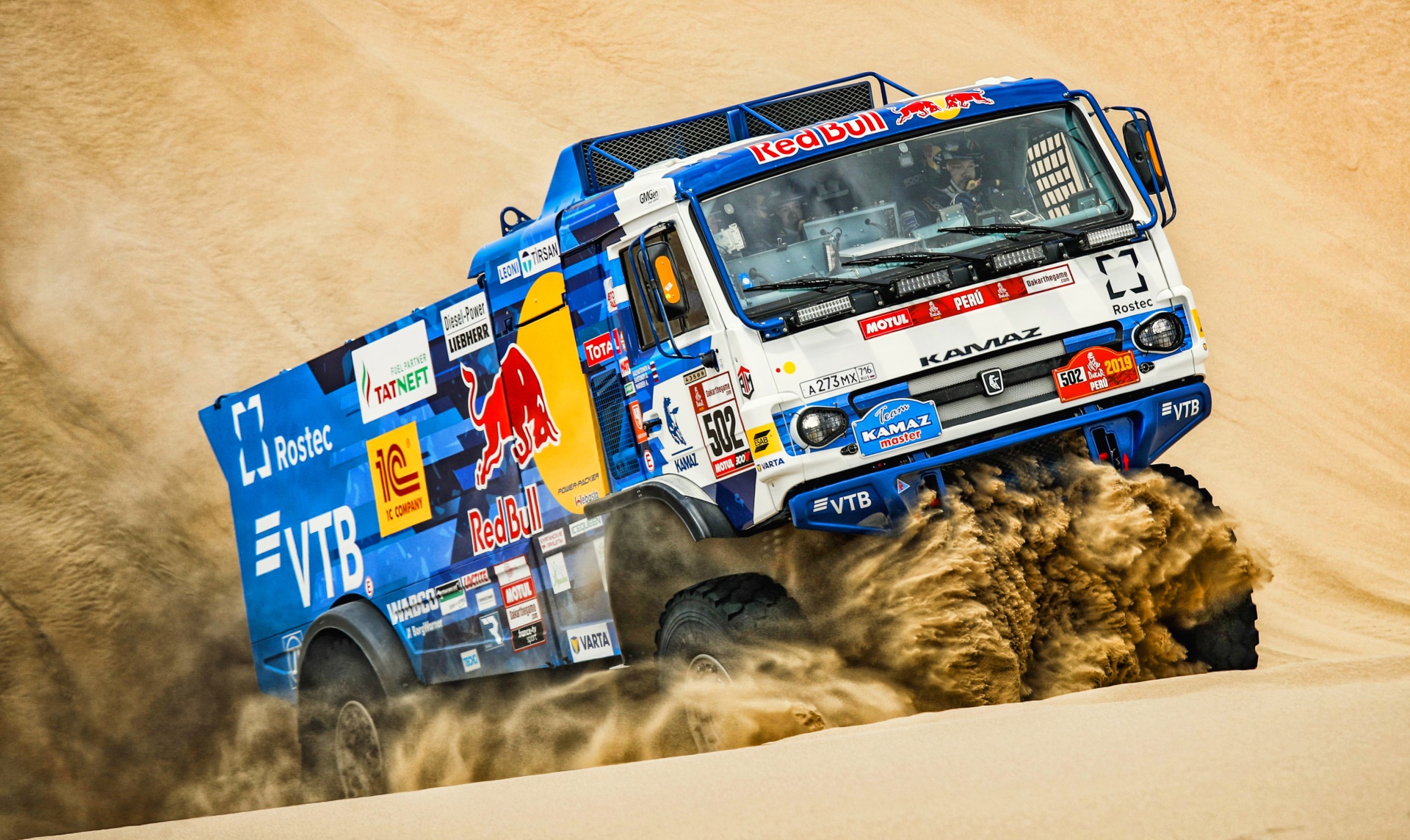 Sand Desert Rally Trucks Racing Vehicle Numbers 1920x1144