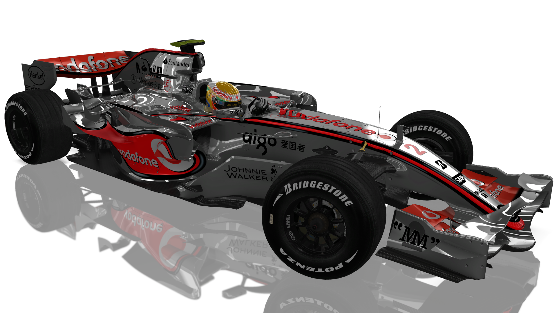 Formula 1 Lewis Hamilton Black Background Race Cars Assetto Corsa Digital Art 1920x1080