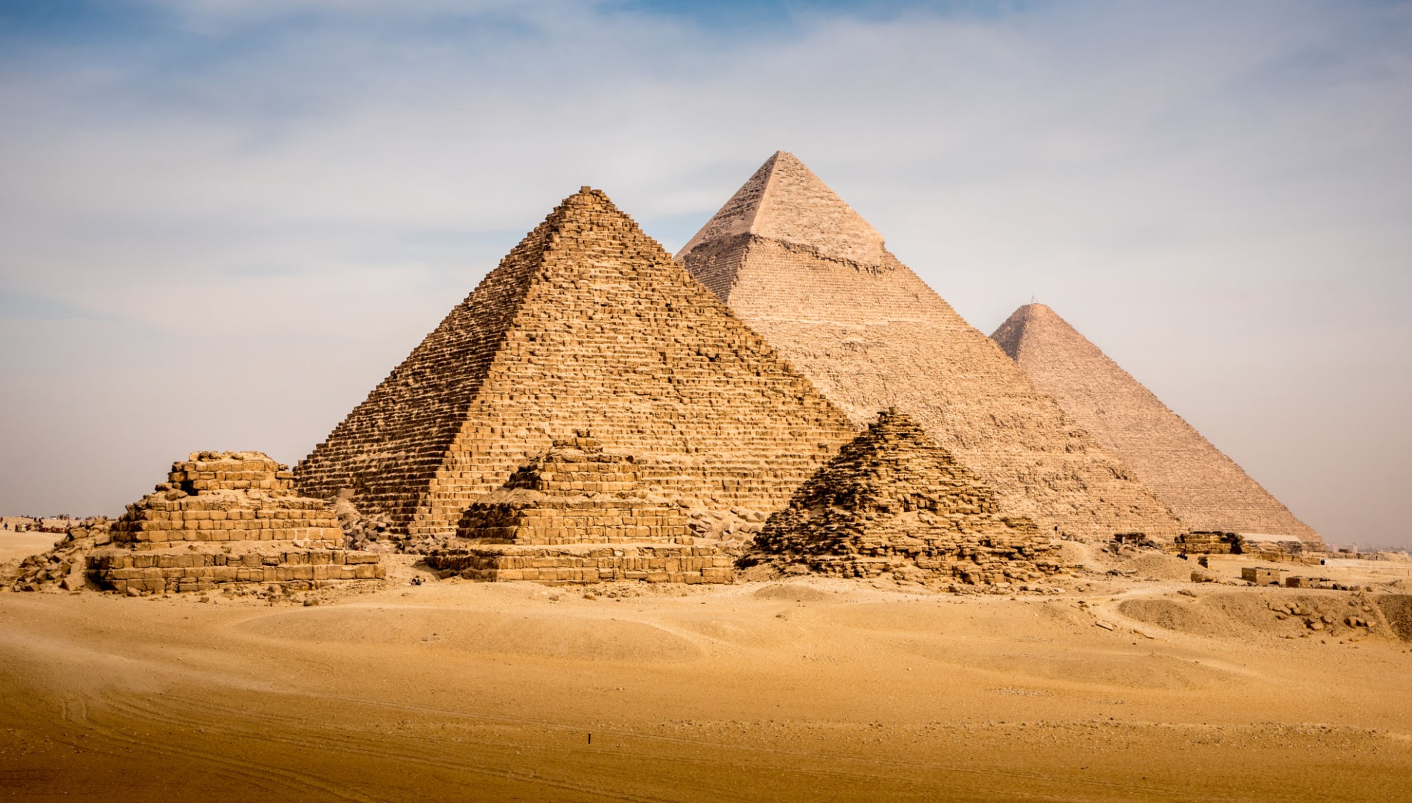 Pyramid Egypt Pyramids Of Giza Sand 2048x1165