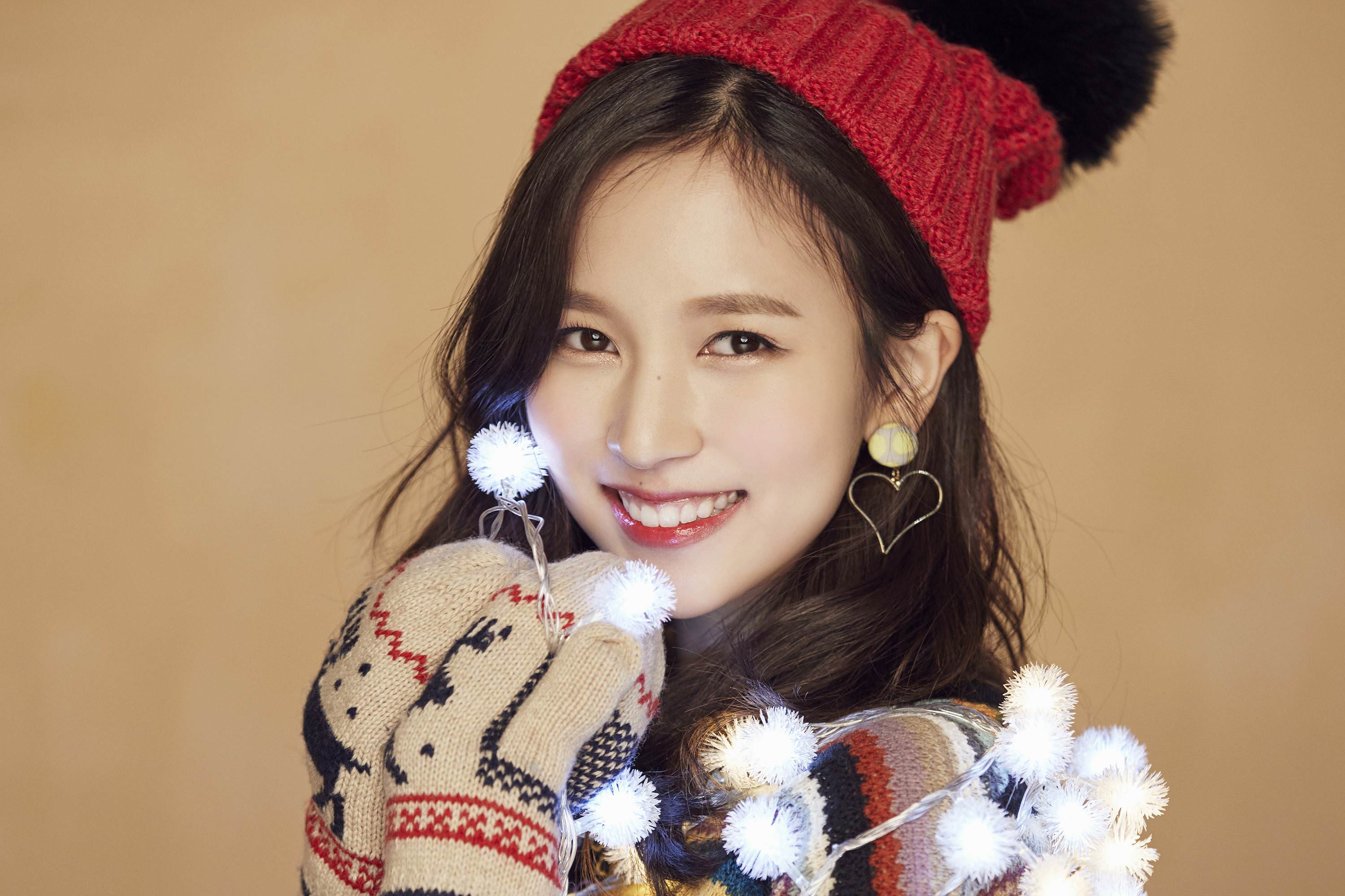 K Pop Twice Women Asian Singer Christmas Warm Colors Twice Mina 3000x2000