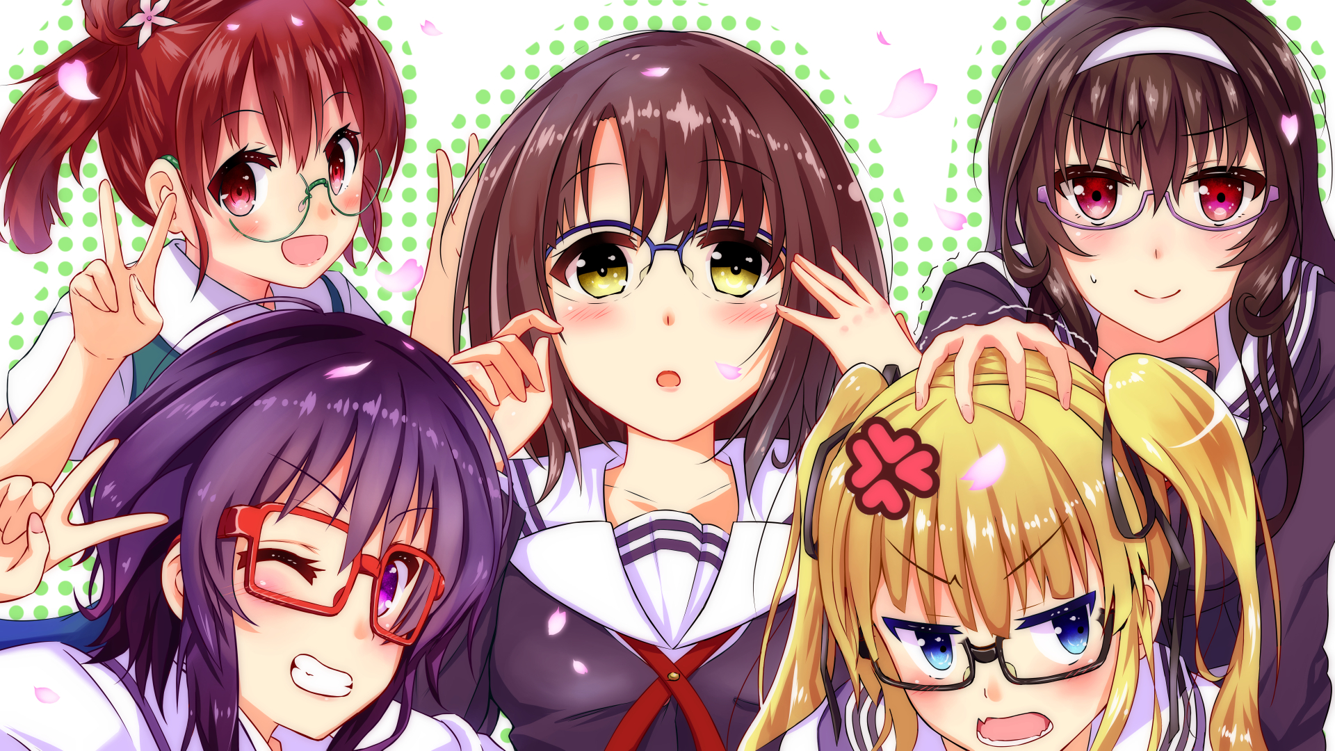 Eriri Spencer Sawamura Utaha Kasumigaoka Izumi Hashima Michiru Hyodo Megumi Kat Long Hair Short Hair 1920x1080