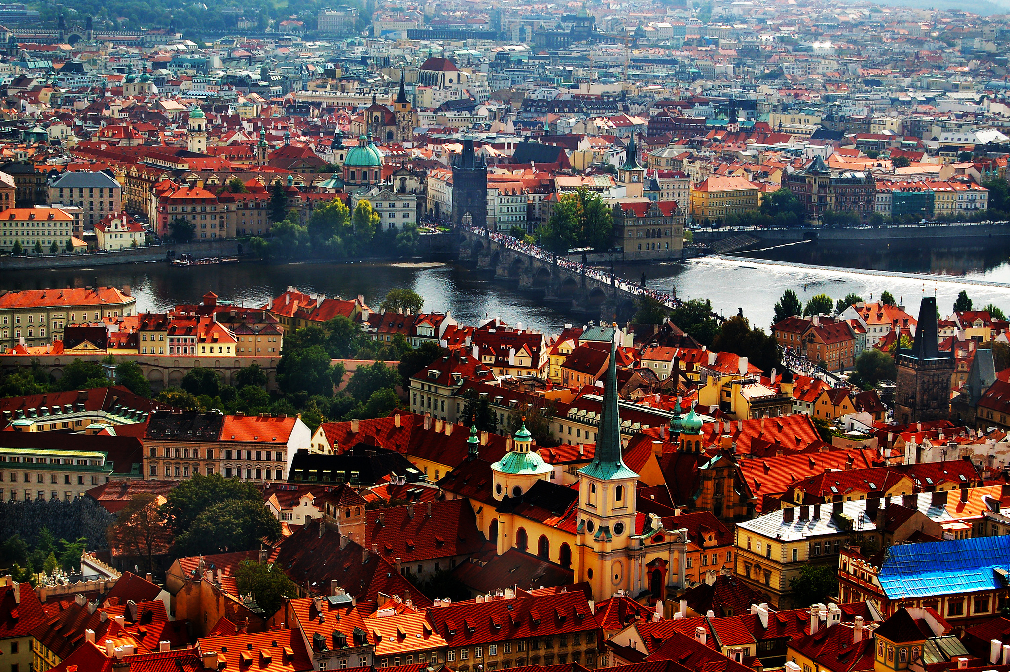 Prague Czech Republic Charles Bridge Cityscape City 2048x1362