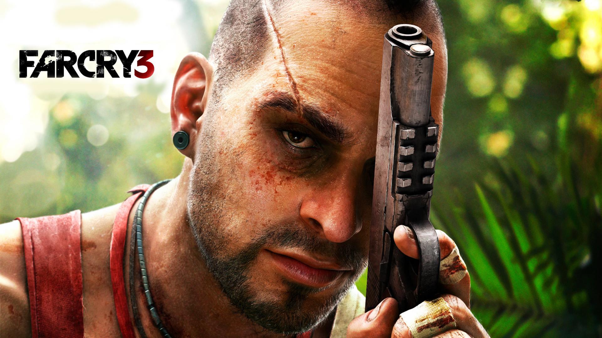 Vaas Far Cry 3 Gun Video Games Weapon Face PC Gaming 2012 Year 1920x1080