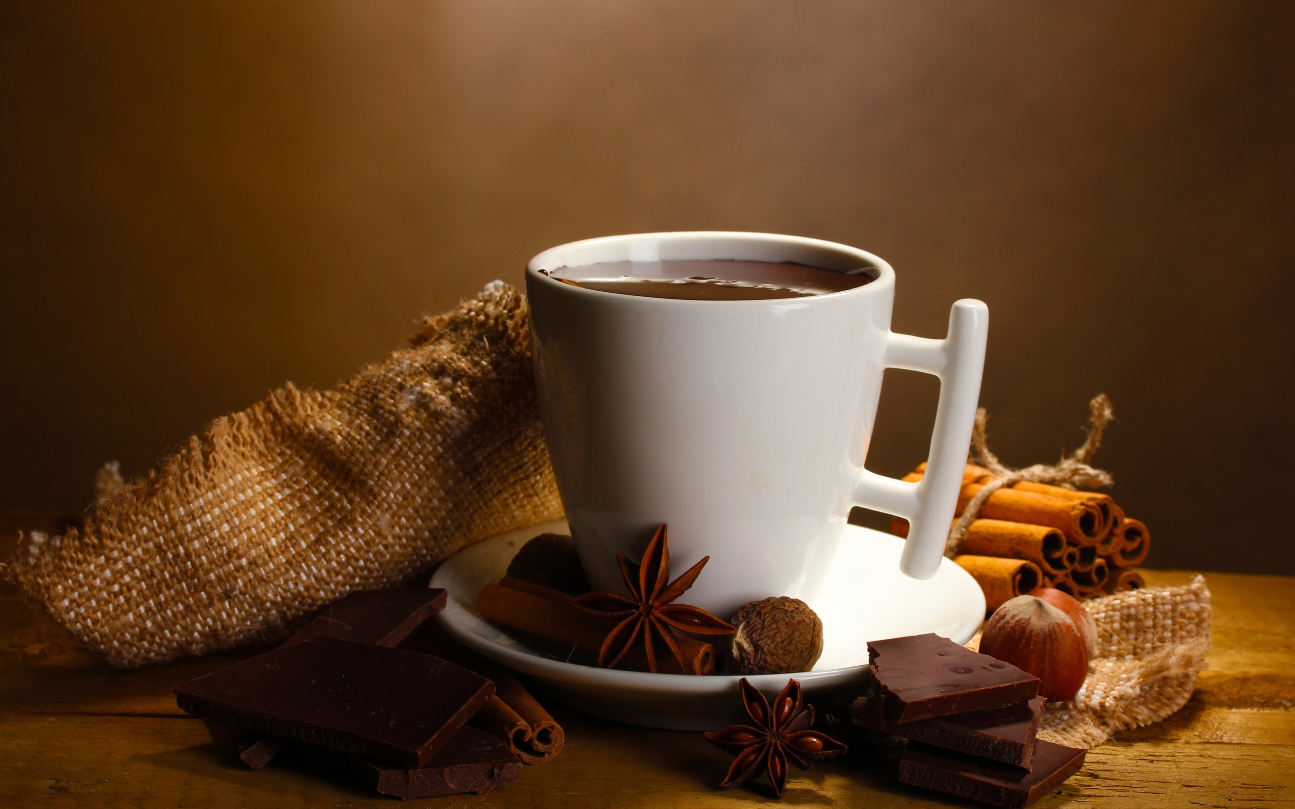 Chocolate Cup Hot Cocoa Cinnamon 2560x1600