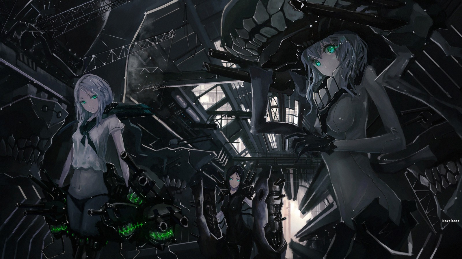 Anime Girls Kantai Collection Ru Class Battleship Ta Class Battleship Wo Class Aircraft Carrier 1600x897