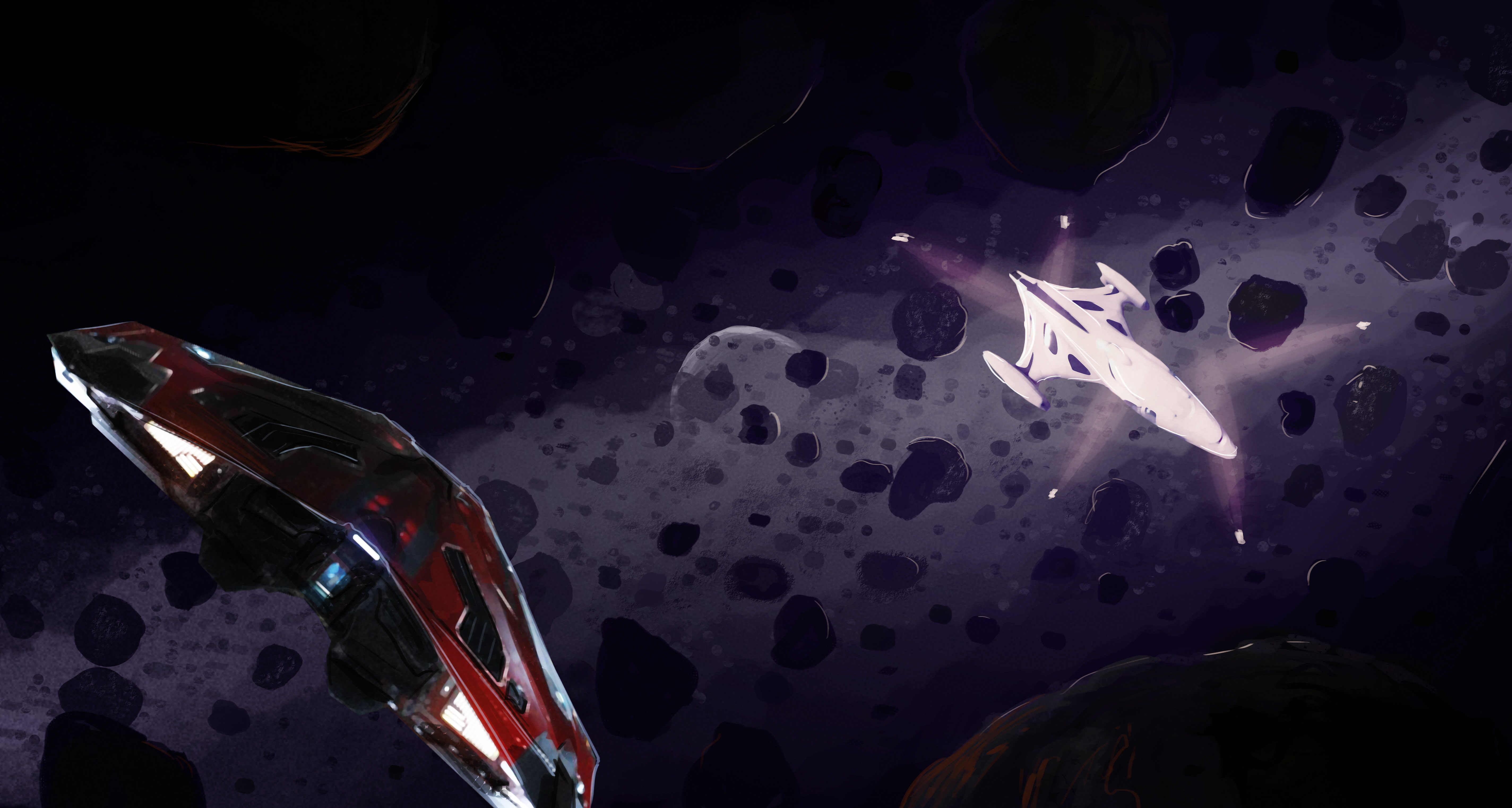 Elite Dangerous Spaceship Spy Kev Art 5697x3045