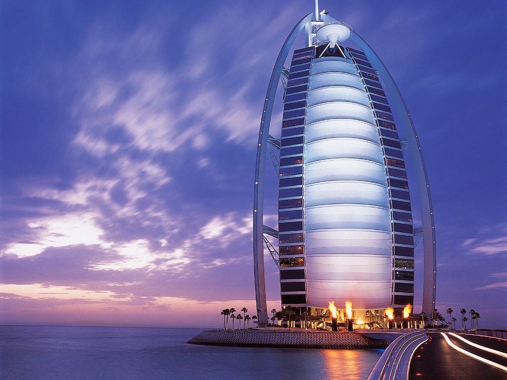 Water Architecture Building Burj Al Arab 1024x768