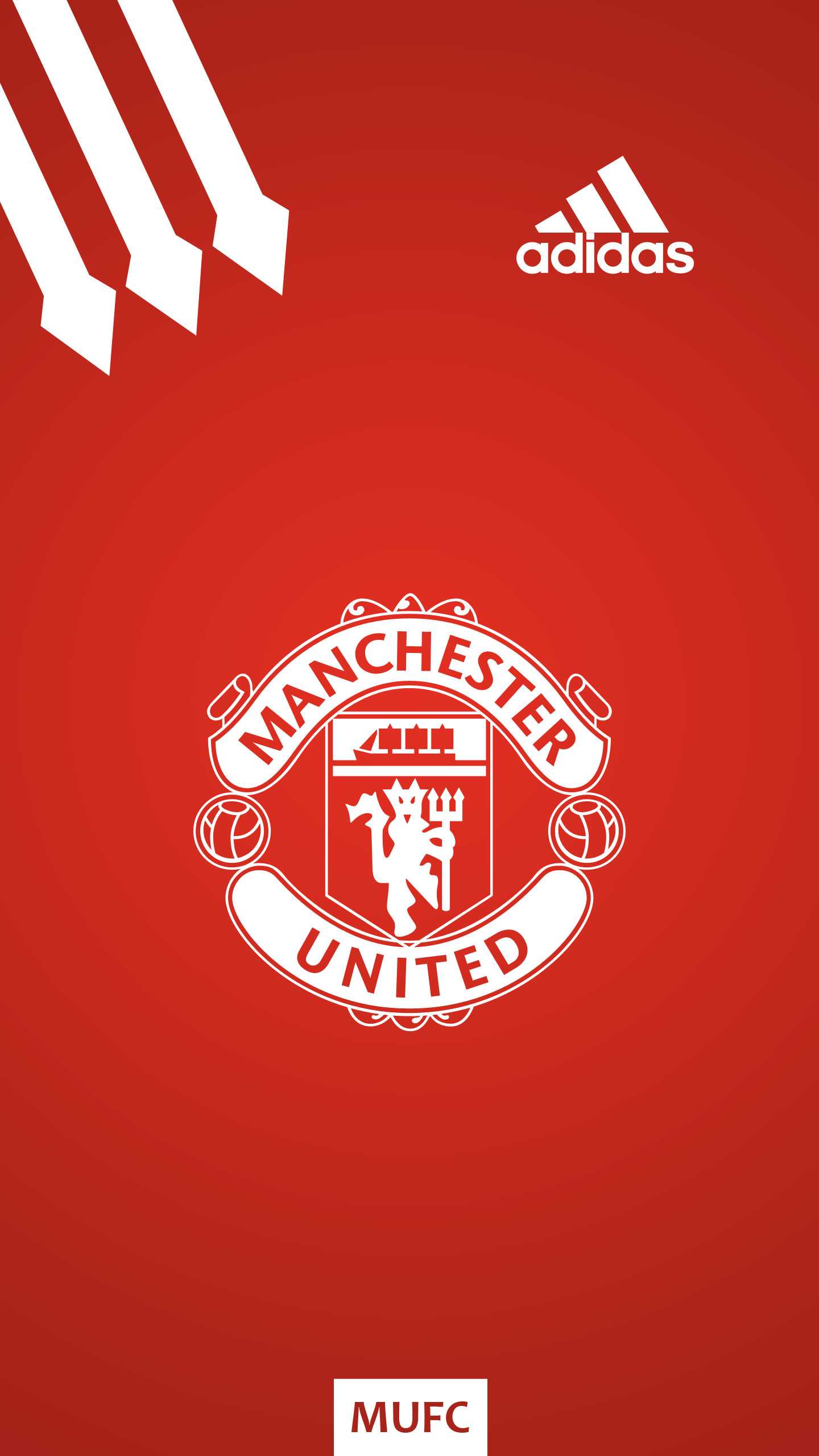 Manchester United Manchester Football Logo Simple Background Red Devil Adidas 1440x2560