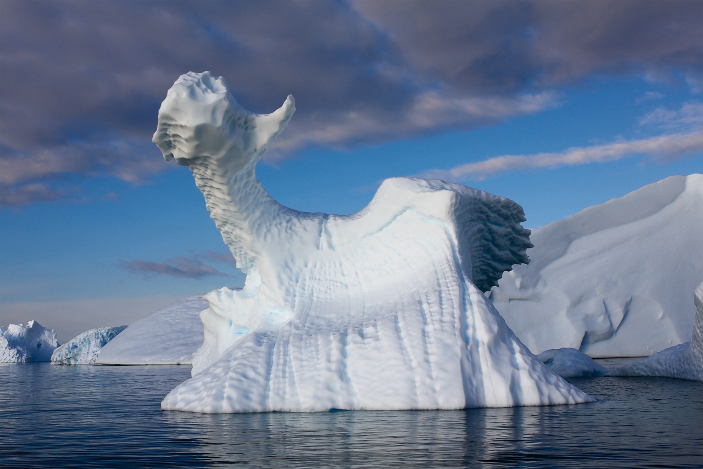 Nature Landscape Winter Snow Cold Antarctica Iceberg Sea Clouds Water 1373x915