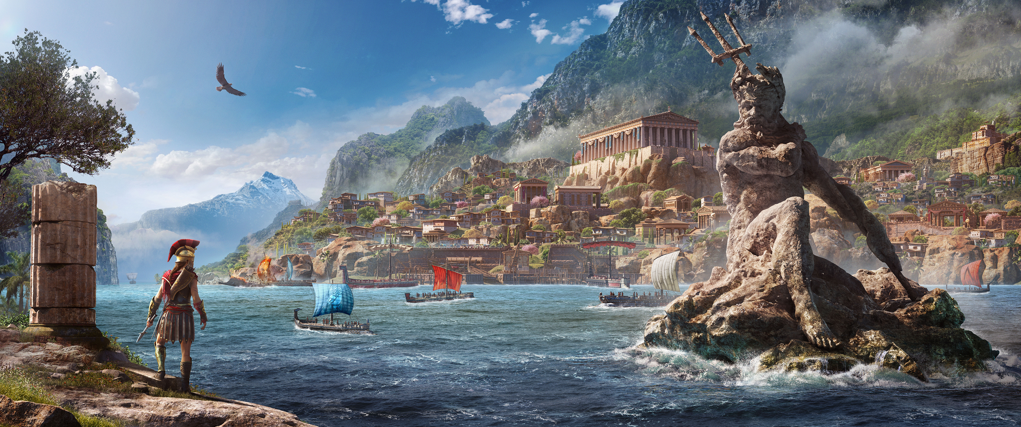 Video Games Video Game Art Assassins Creed Odyssey Greece Ancient Greece Spartans Mythology Ultrawid 3440x1440