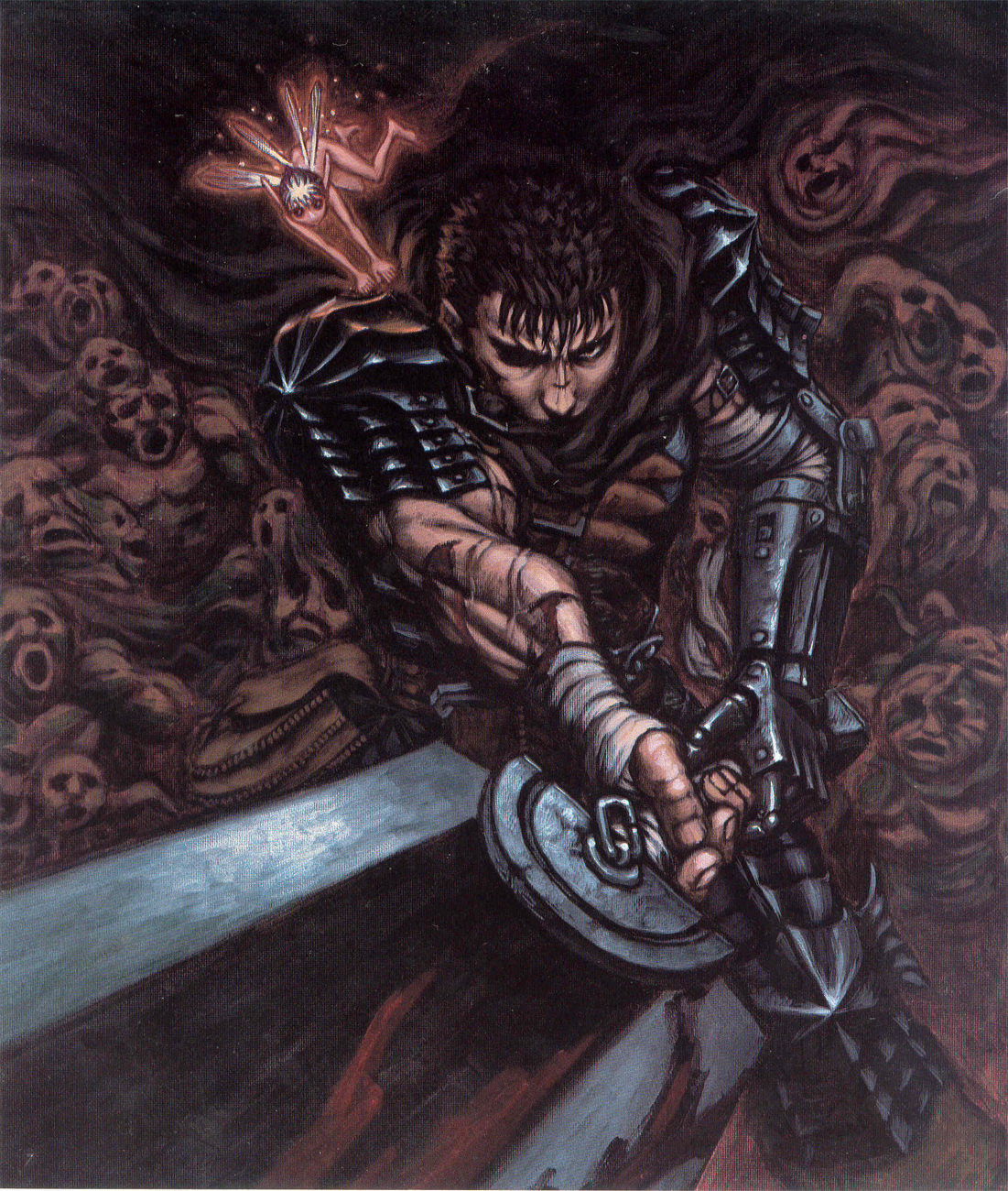 Berserk Black Swordsman Kentaro Miura Illustration Fantasy Art Guts 1101x1300
