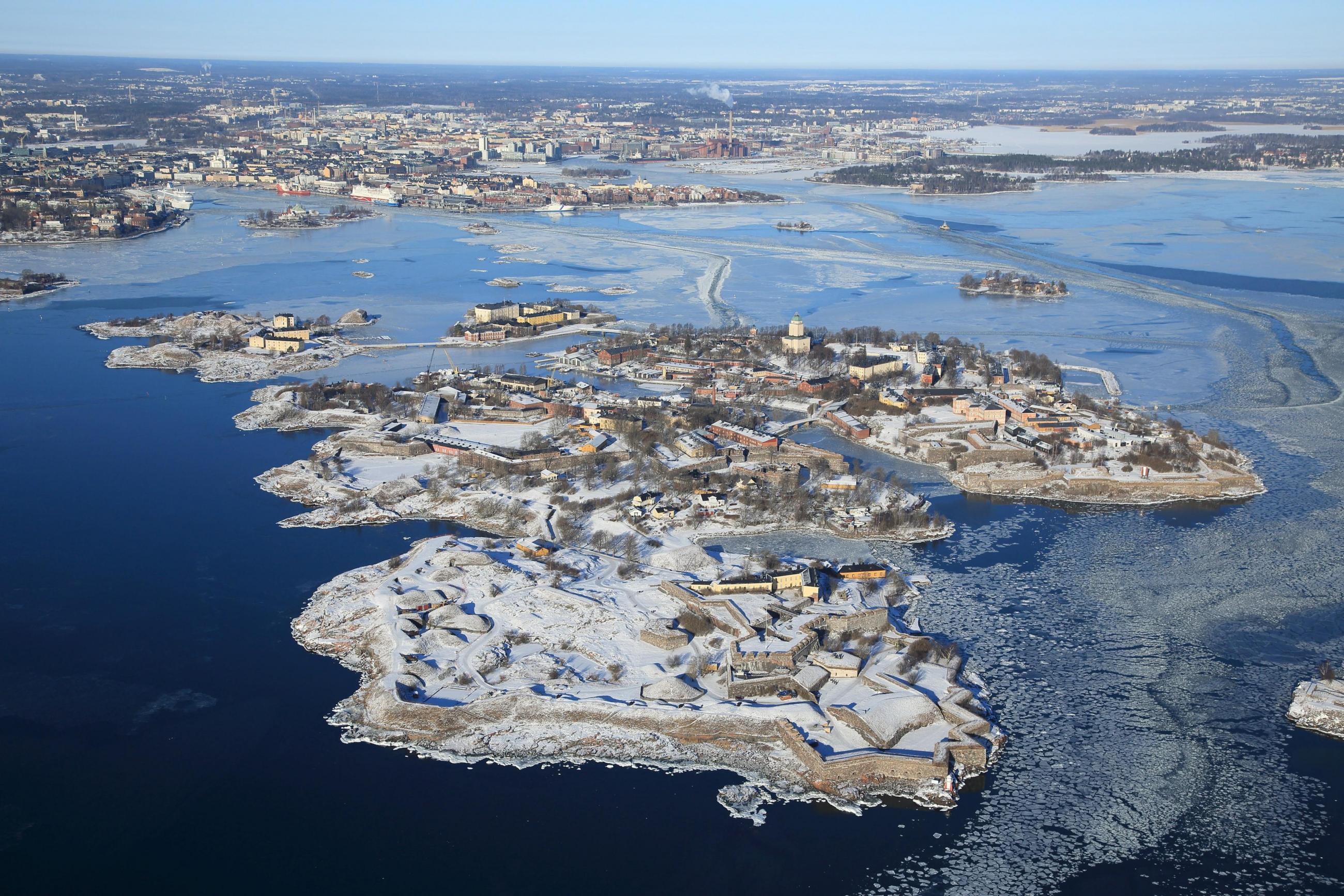 Finland Fortress Helsinki Island Suomenlinna Capital Birds Eye View 2600x1733