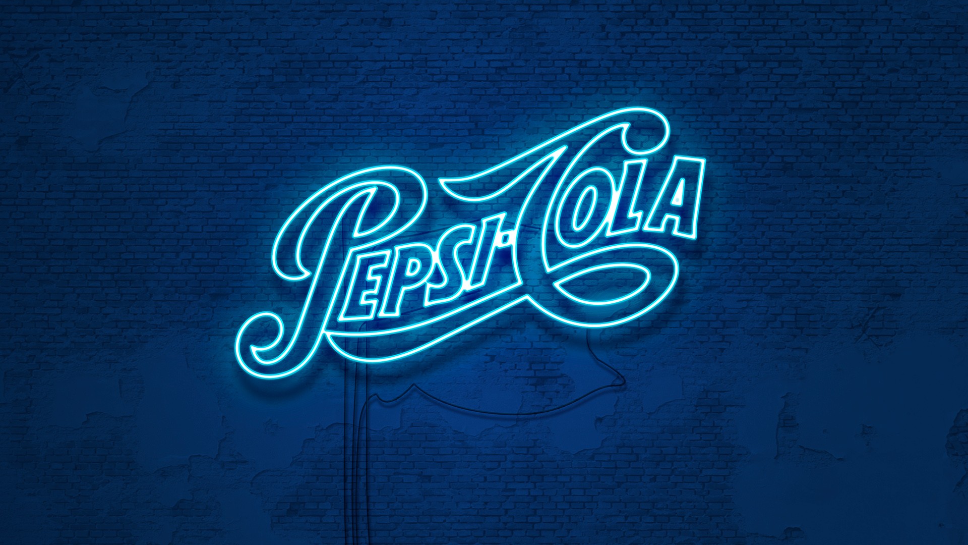 Pepsi Neon Typography Blue Cyan 1920x1080