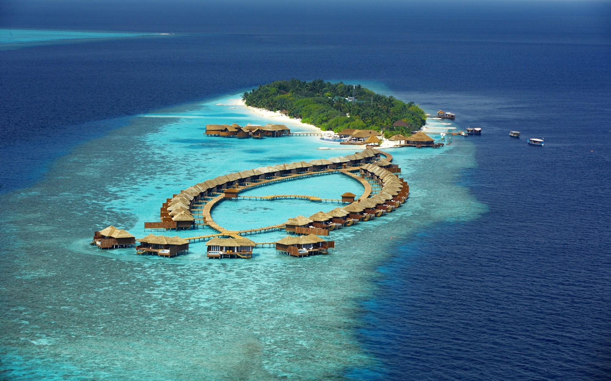 Resort Beach Island Sea Nature Landscape Atolls Tropical Summer 2000x1246