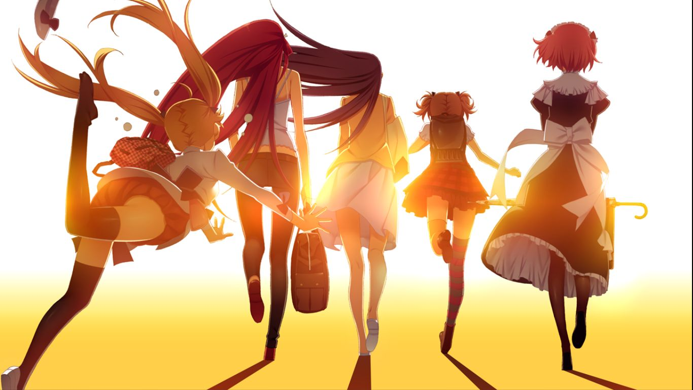 Grisaia No Kajitsu Anime Girls Lens Flare Suou Amane Matsushima Michiru Sakaki Yumiko Komine Sachi I 1366x768