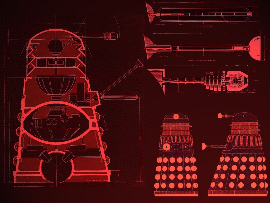 Doctor Who Daleks Tv Series Red 1024x768