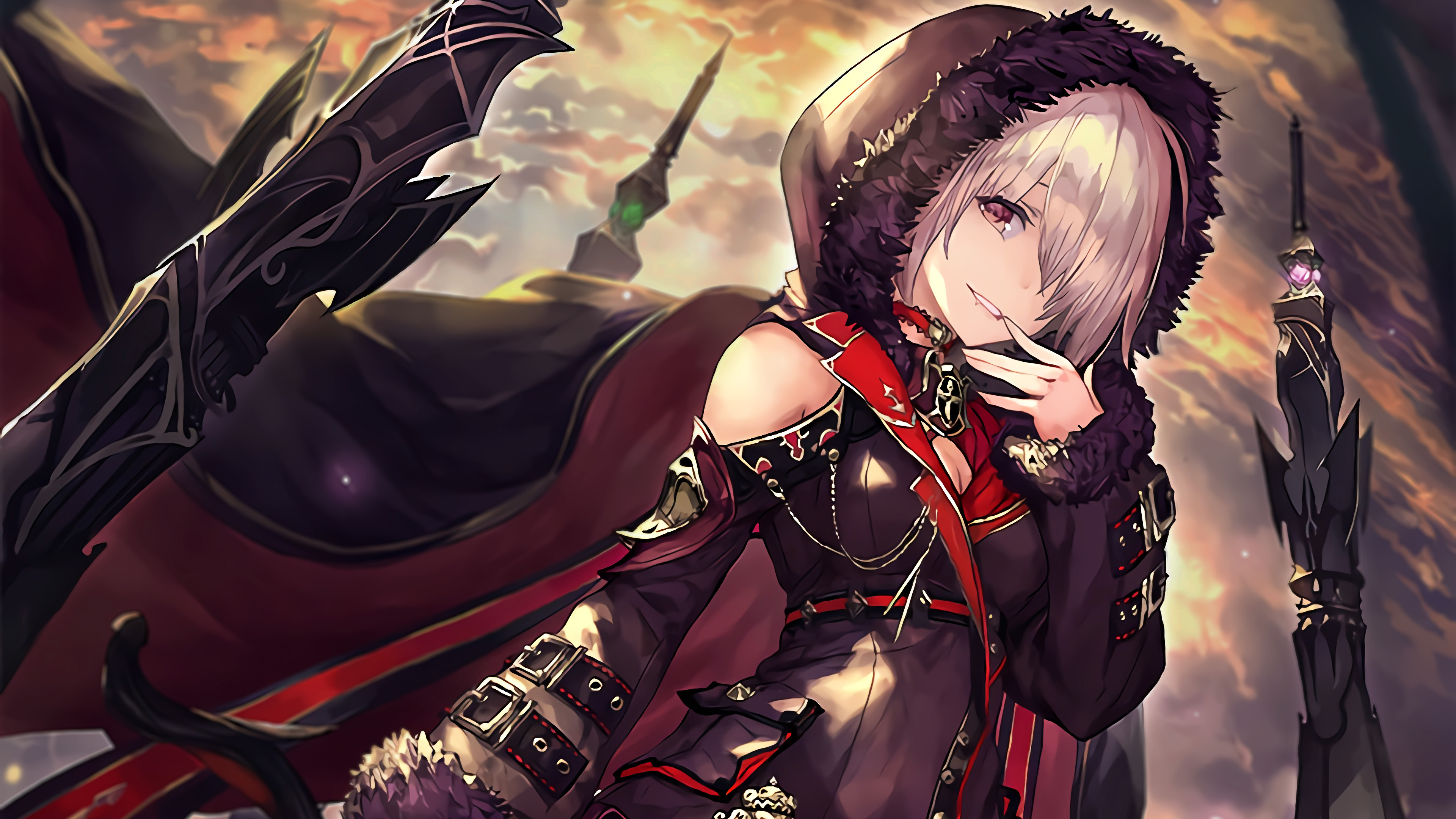 Anime Shadowverse Anime Girls Hoods Fantasy Girl Blonde 3840x2160