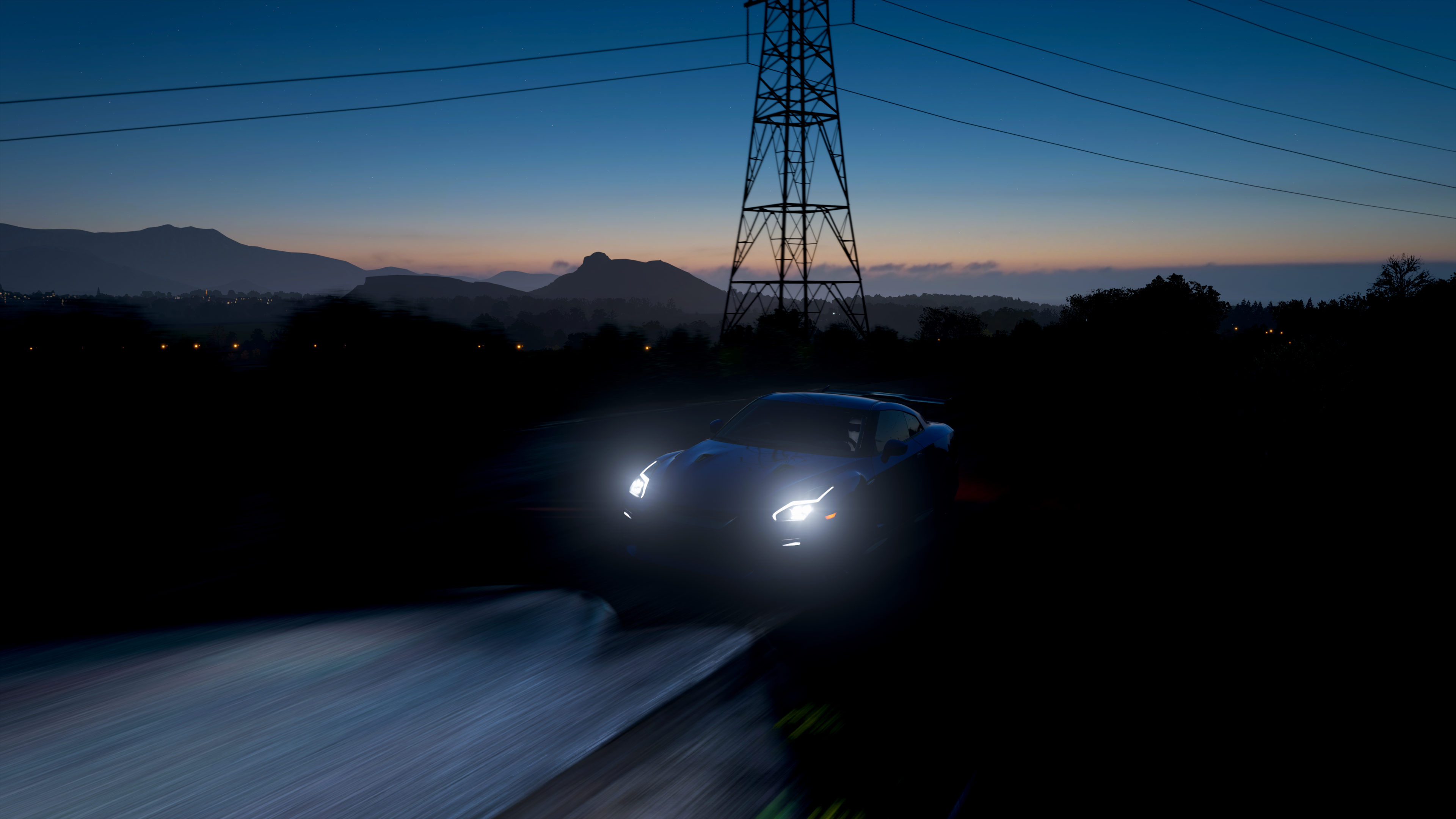 Forza Horizon 4 Nissan GT R 2017 Dark Vehicle Racing Car Video Games Screen Shot 3840x2160