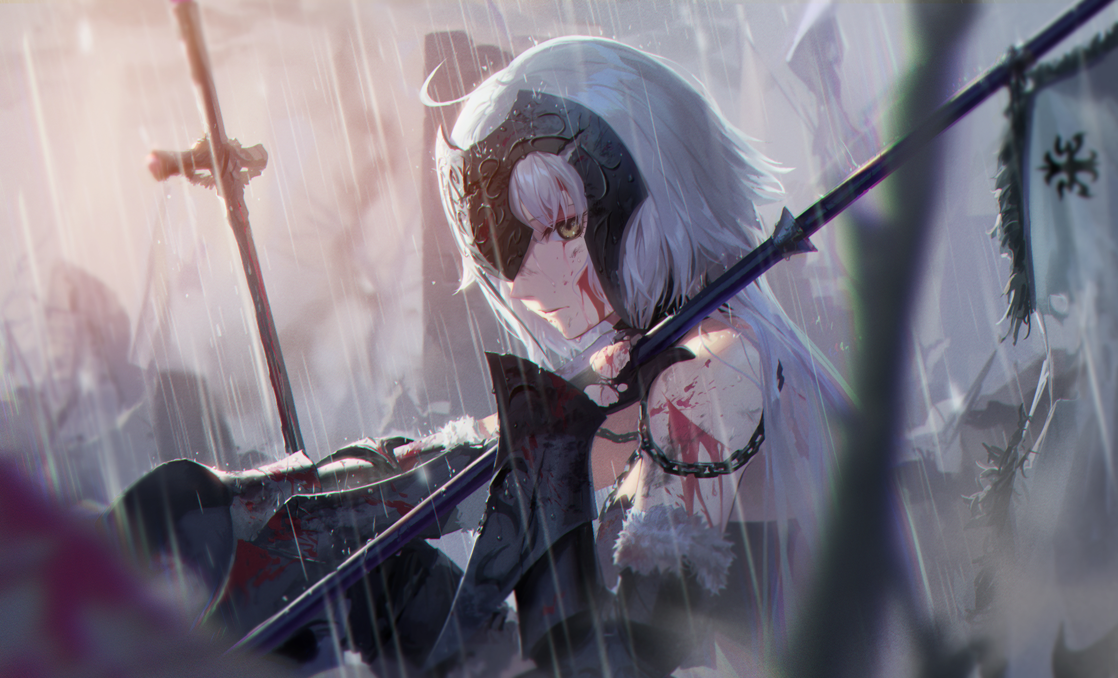 Anime Anime Girls Digital Art Artwork 2D Portrait Jeanne DArc Alter 2290x1390