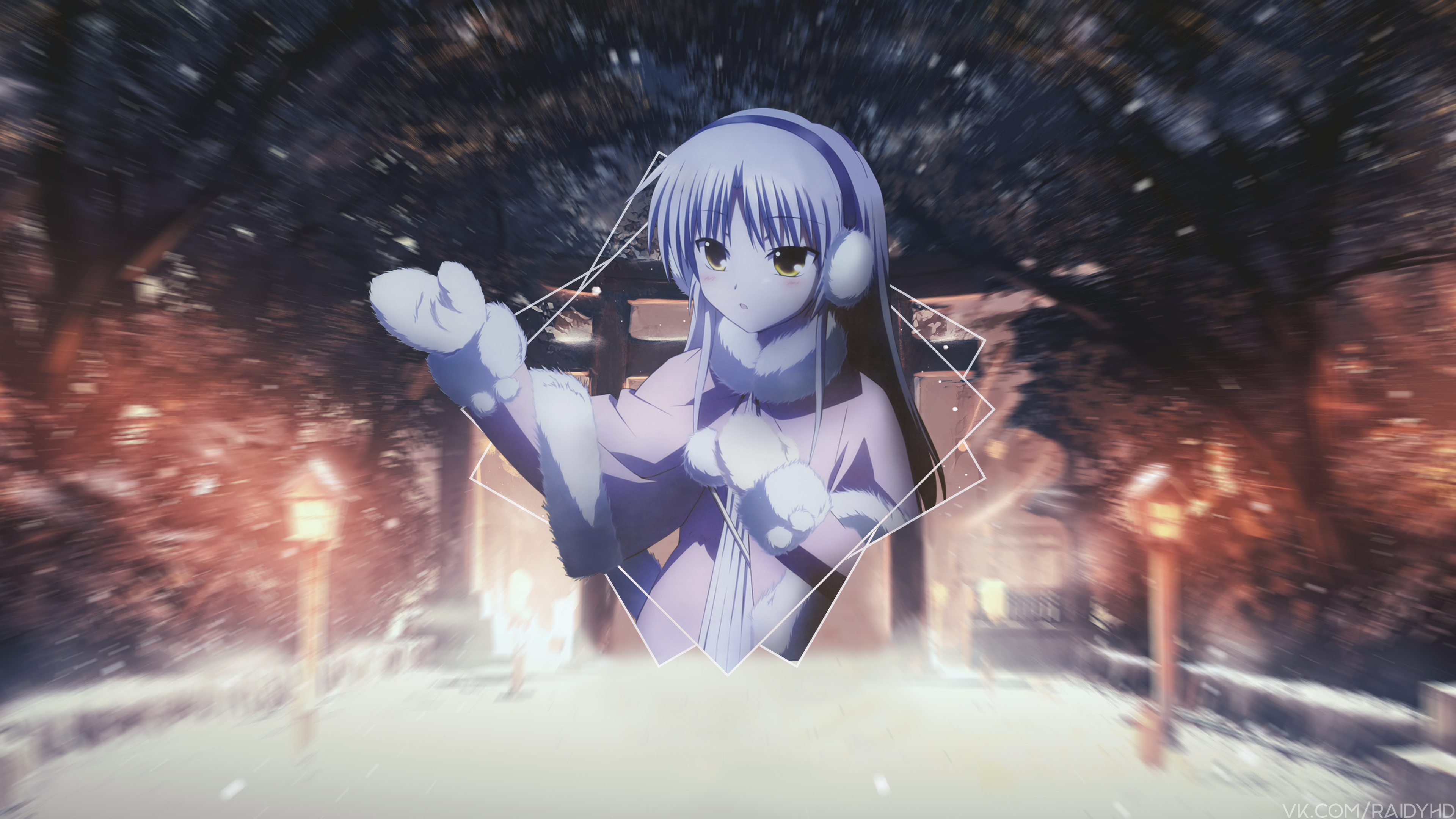 Anime Anime Girls Picture In Picture Moescape Tachibana Kanade Angel Beats 3840x2160