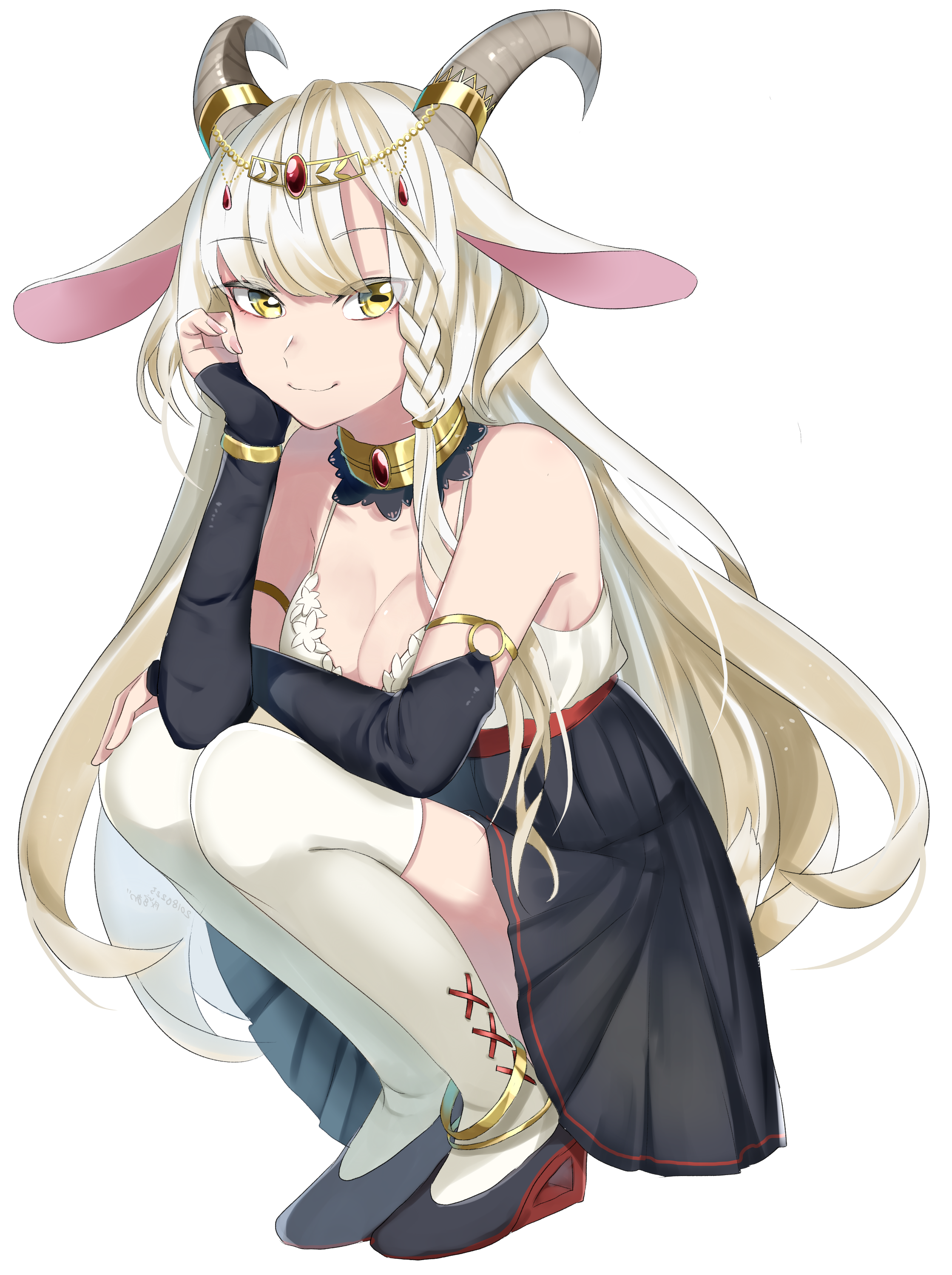 Animal Ears Dress Horns Tail Thigh Highs Transparent Background 2239x3000